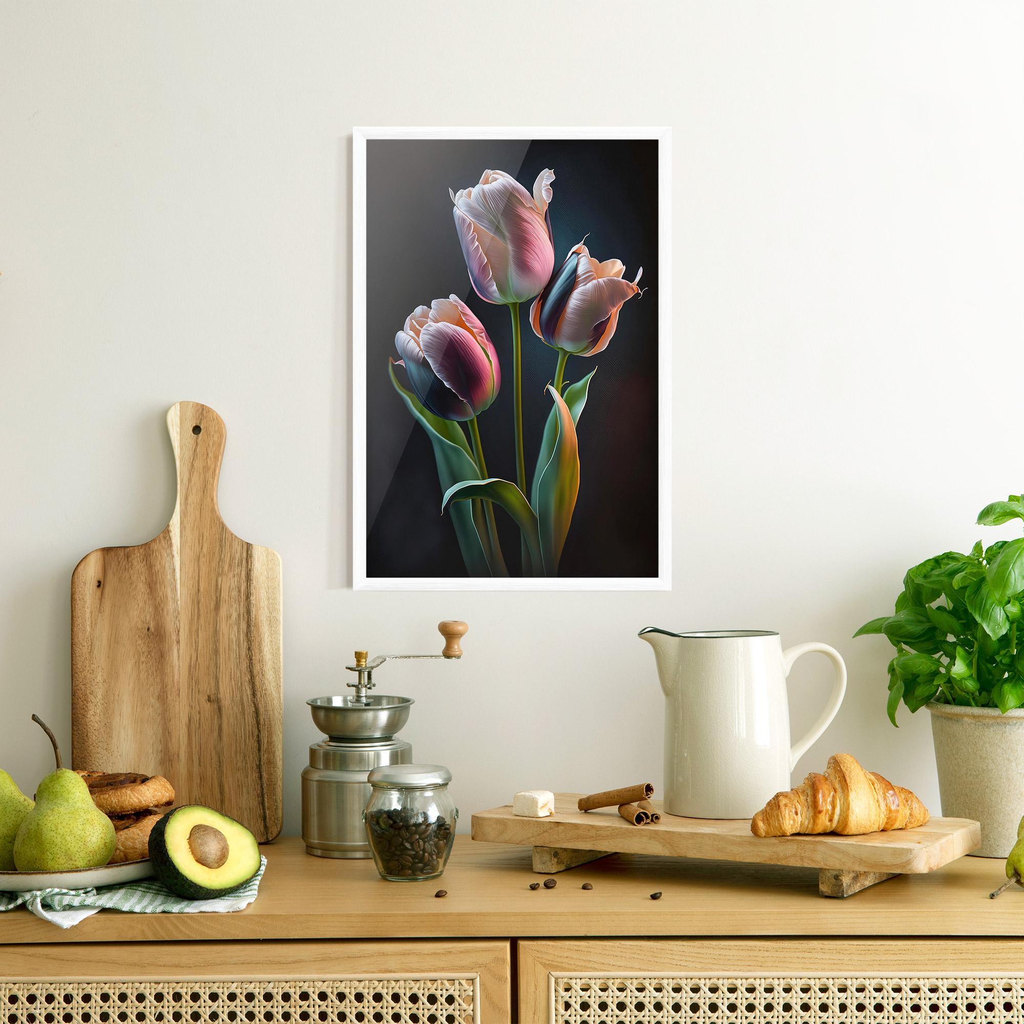 Poster Înrămat Light Purple Tulips mockup 8