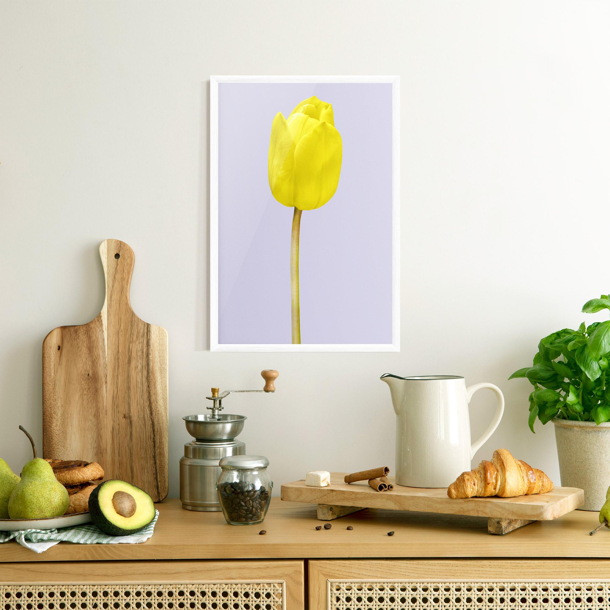 Poster Înrămat One Yellow Tulip mockup 8