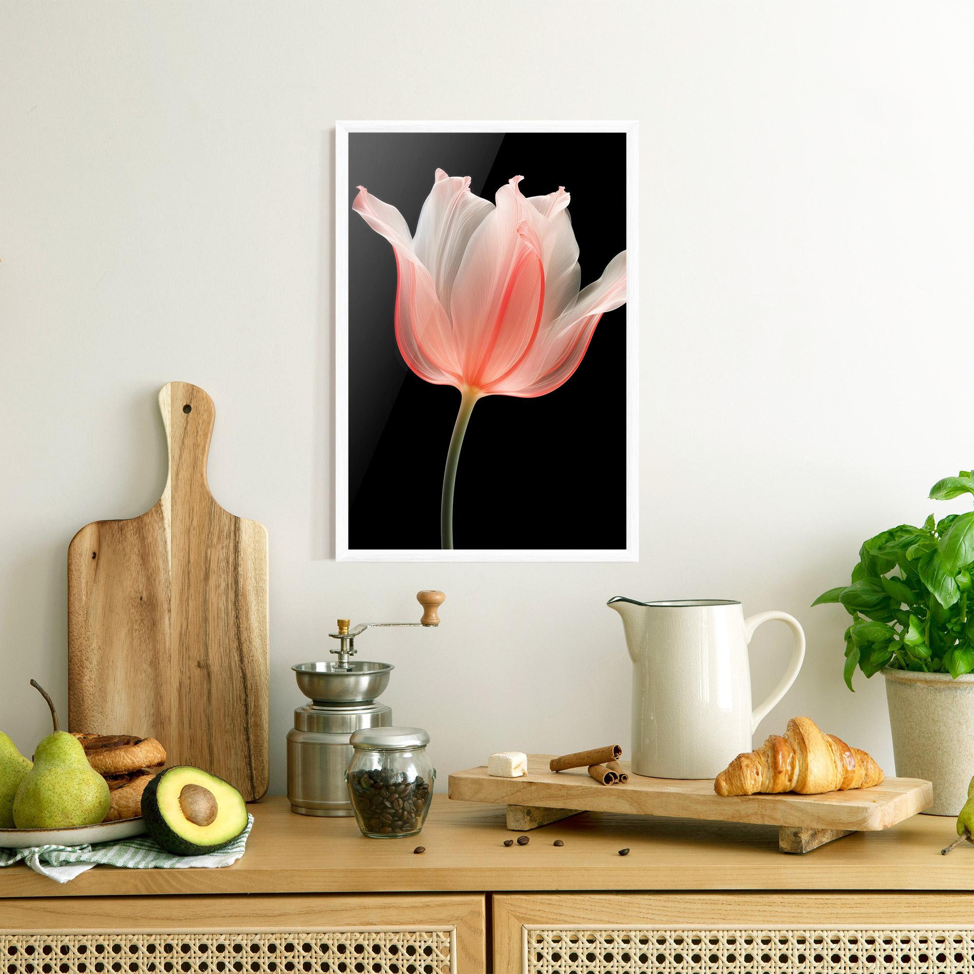 Poster Înrămat Pastel Pink Tulip mockup 8