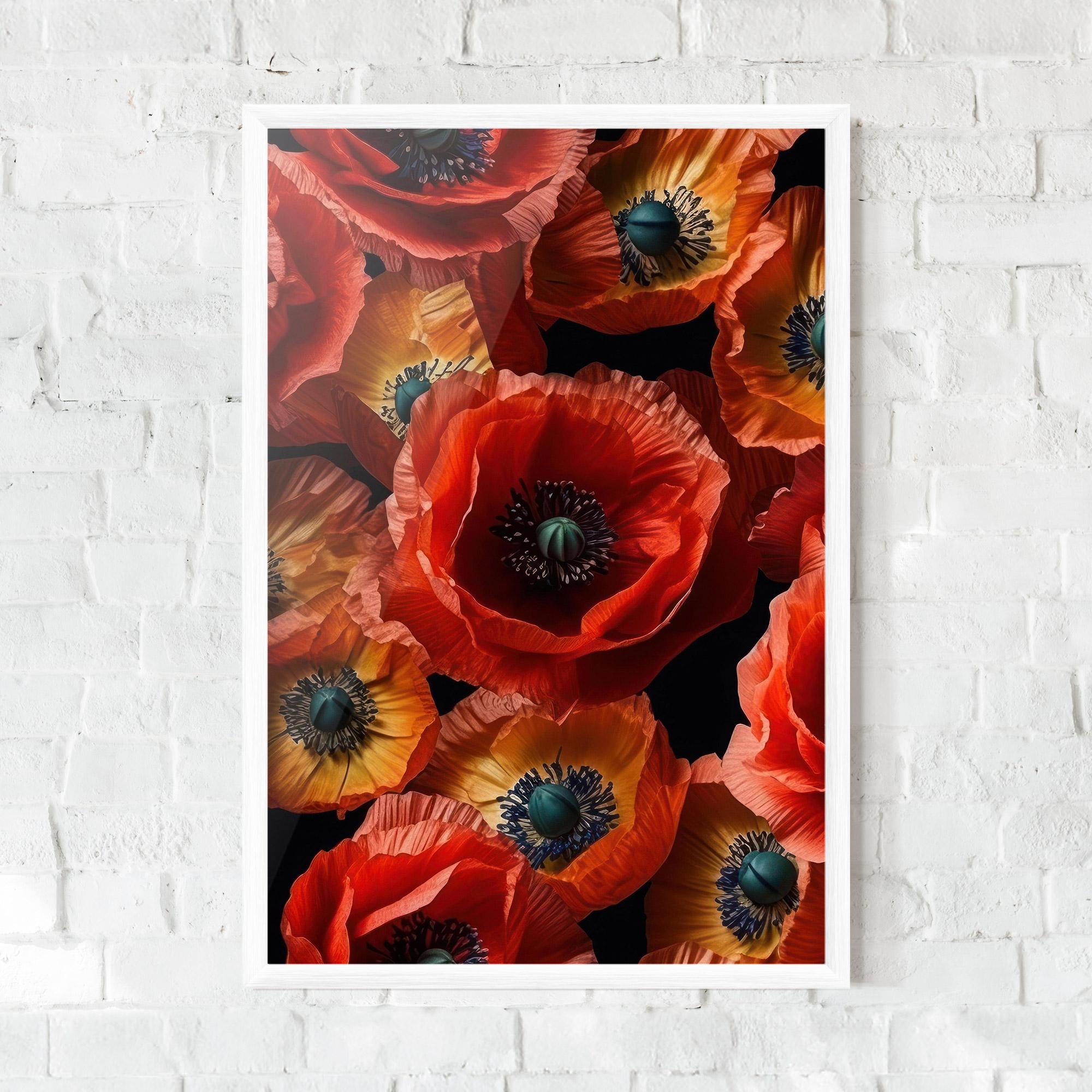 Poster Înrămat Red Orange Poppy mockup 0