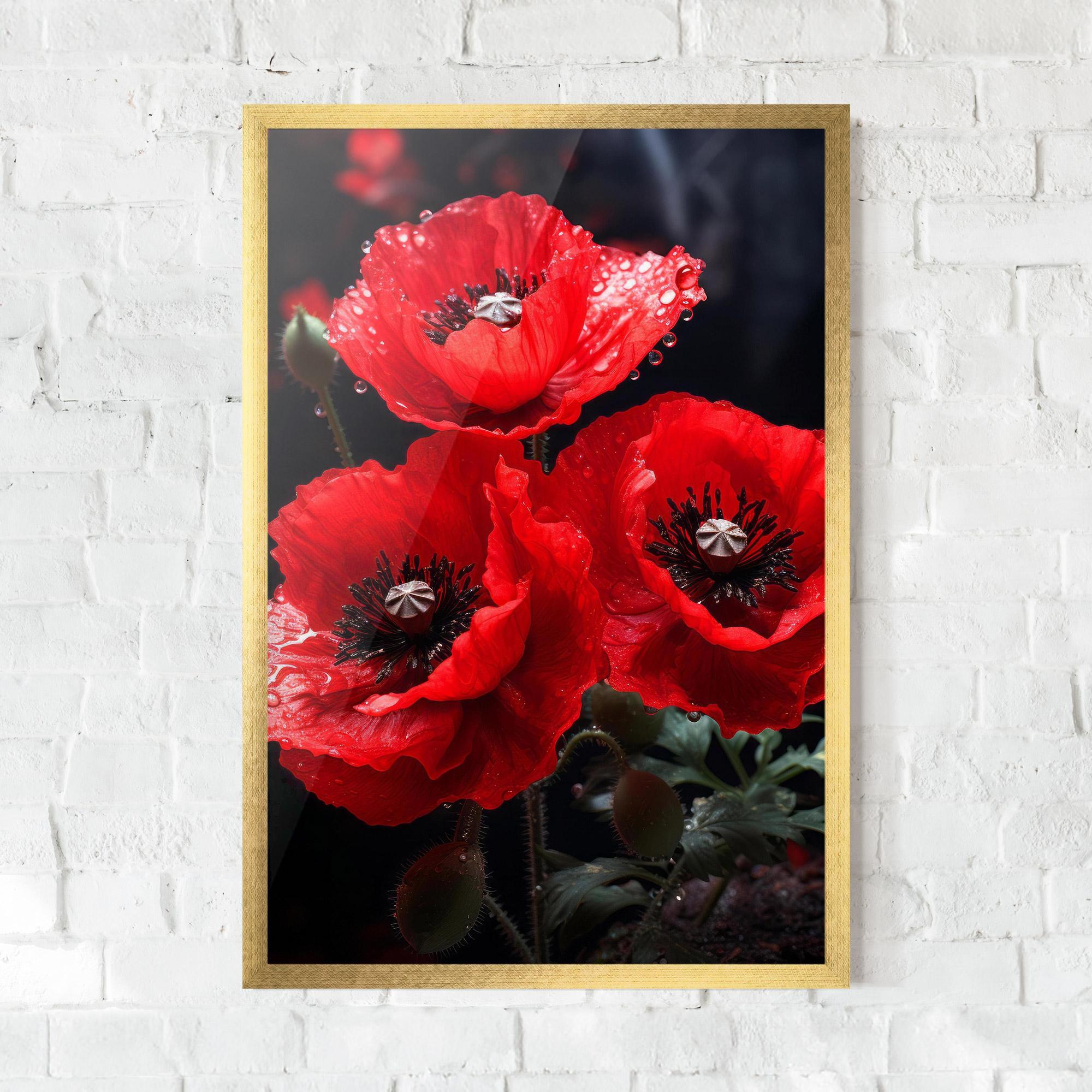 Poster Înrămat Red Poppy mockup 0