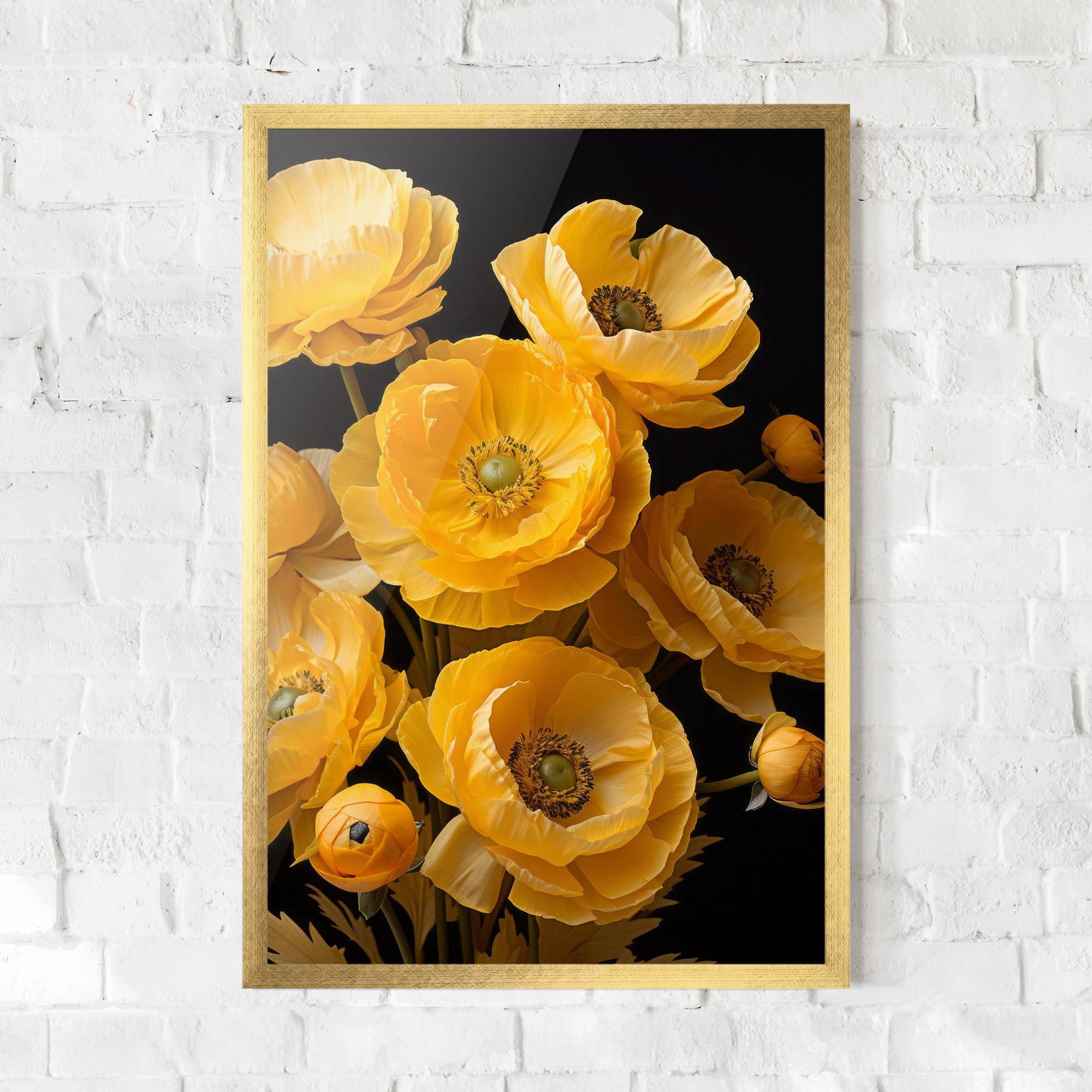 Poster Înrămat Yellow Poppy mockup 0