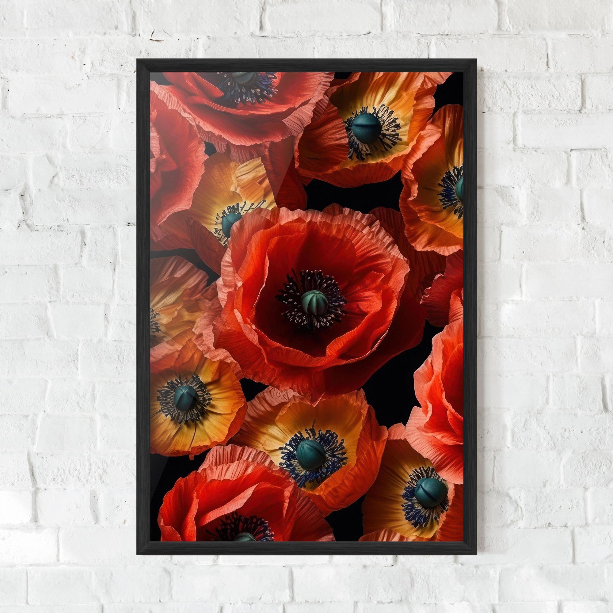 Poster Înrămat Red Orange Poppy mockup 0