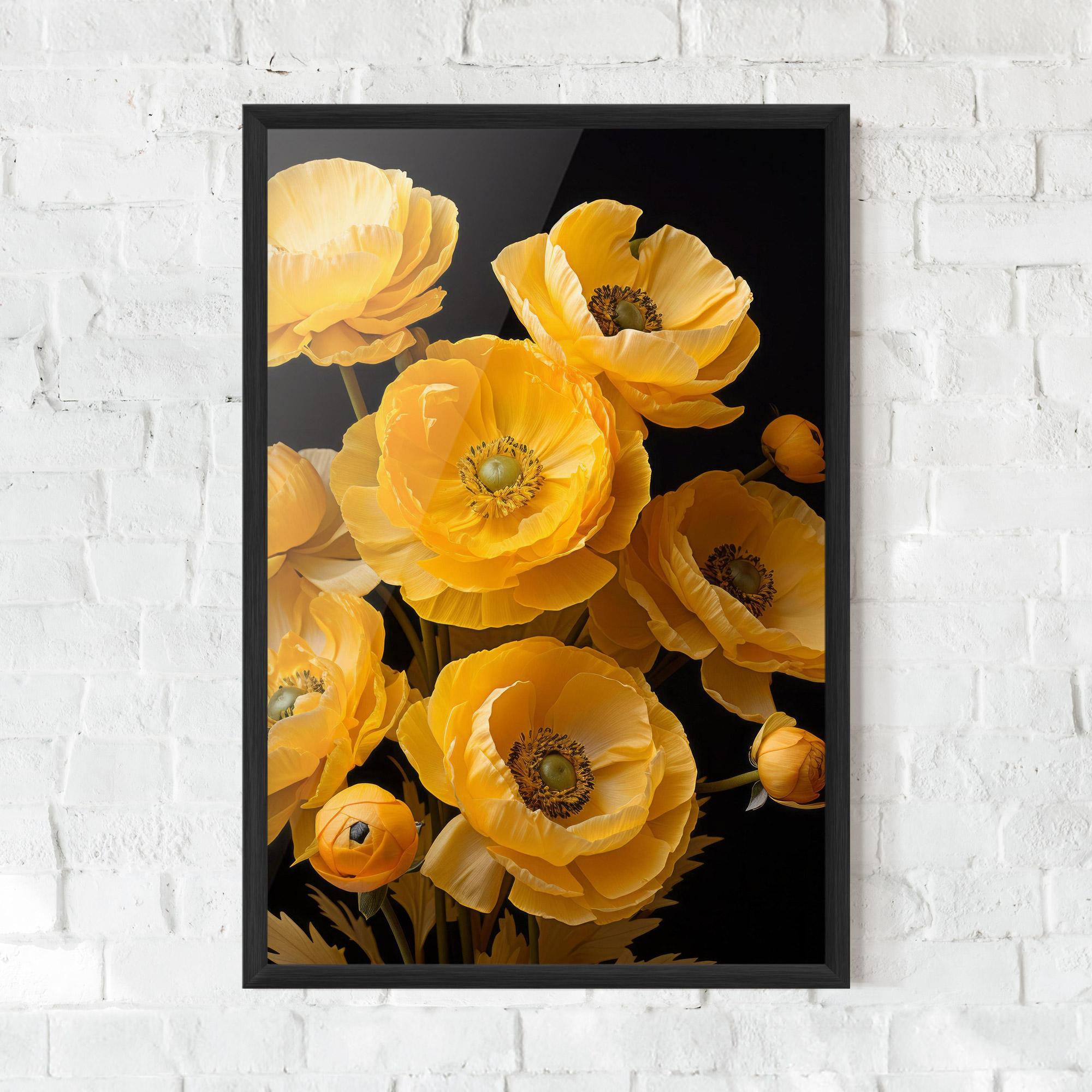 Poster Înrămat Yellow Poppy mockup 0