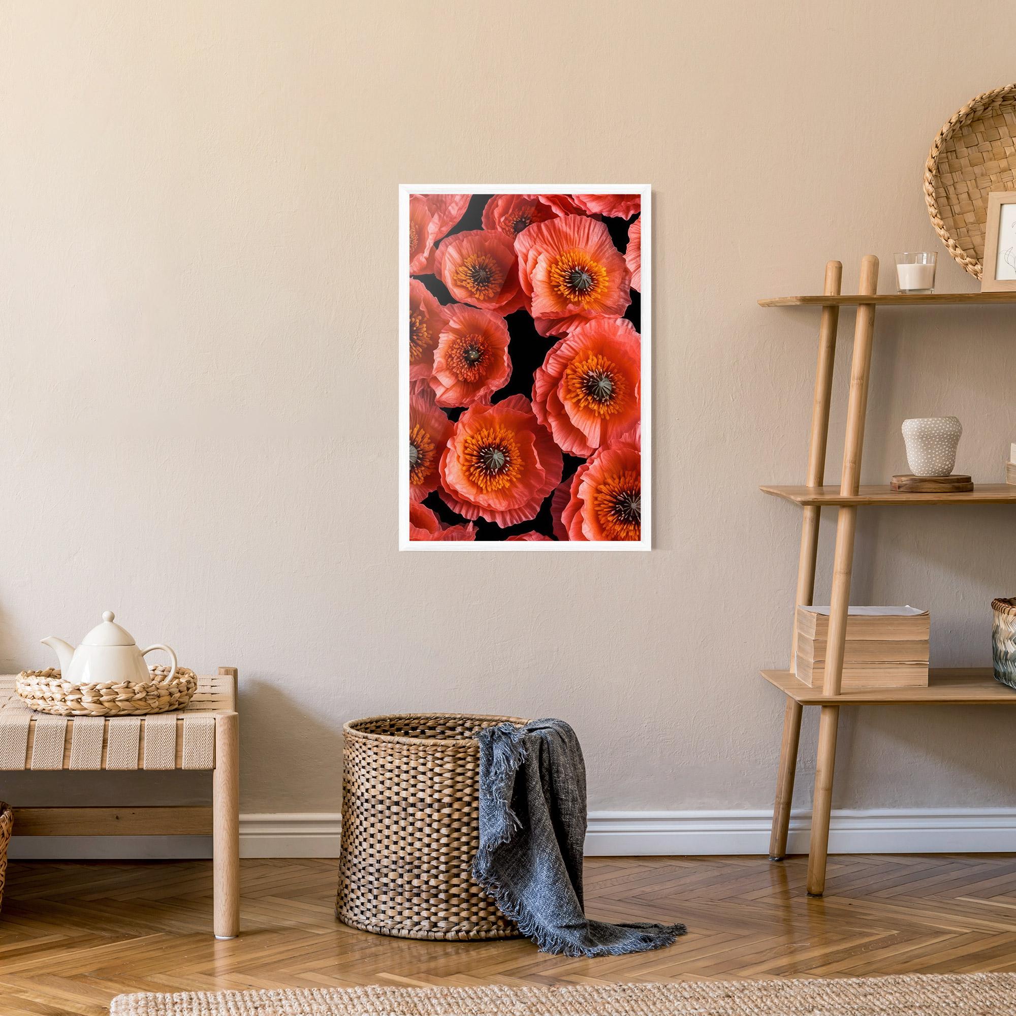 Poster Înrămat Light Red Poppies mockup 9