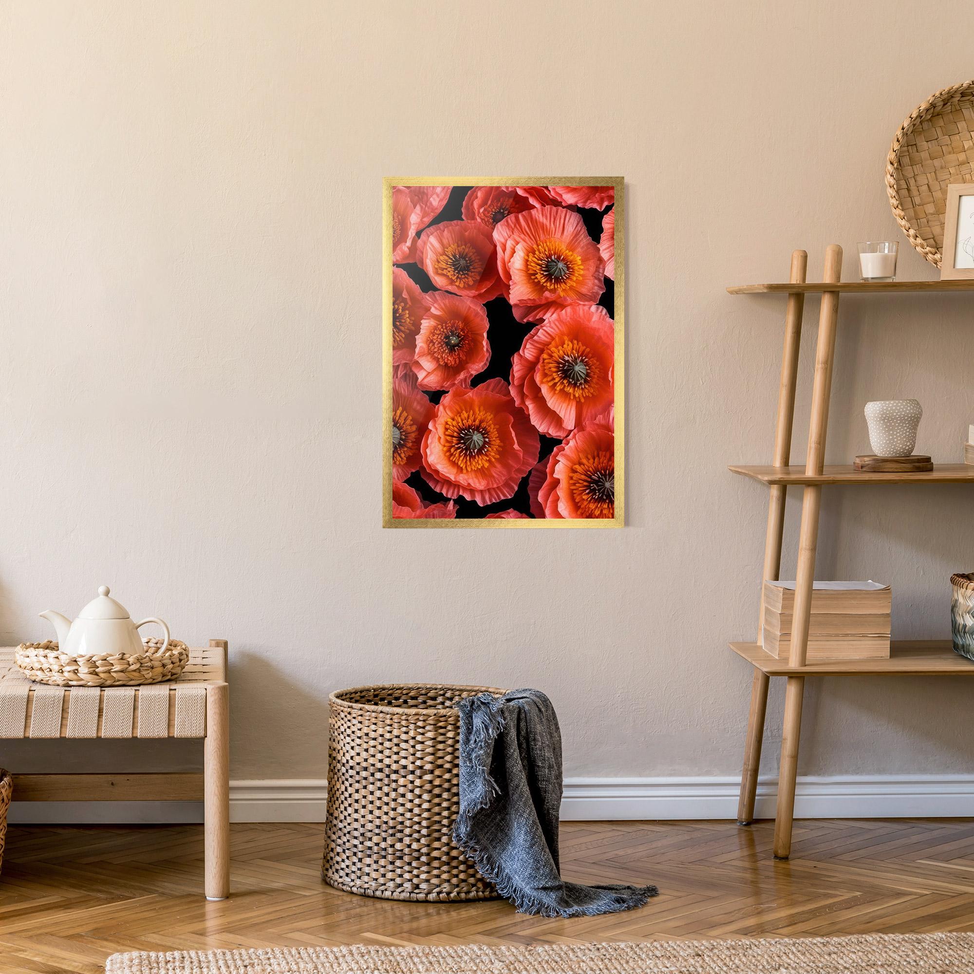 Poster Înrămat Light Red Poppies mockup 9