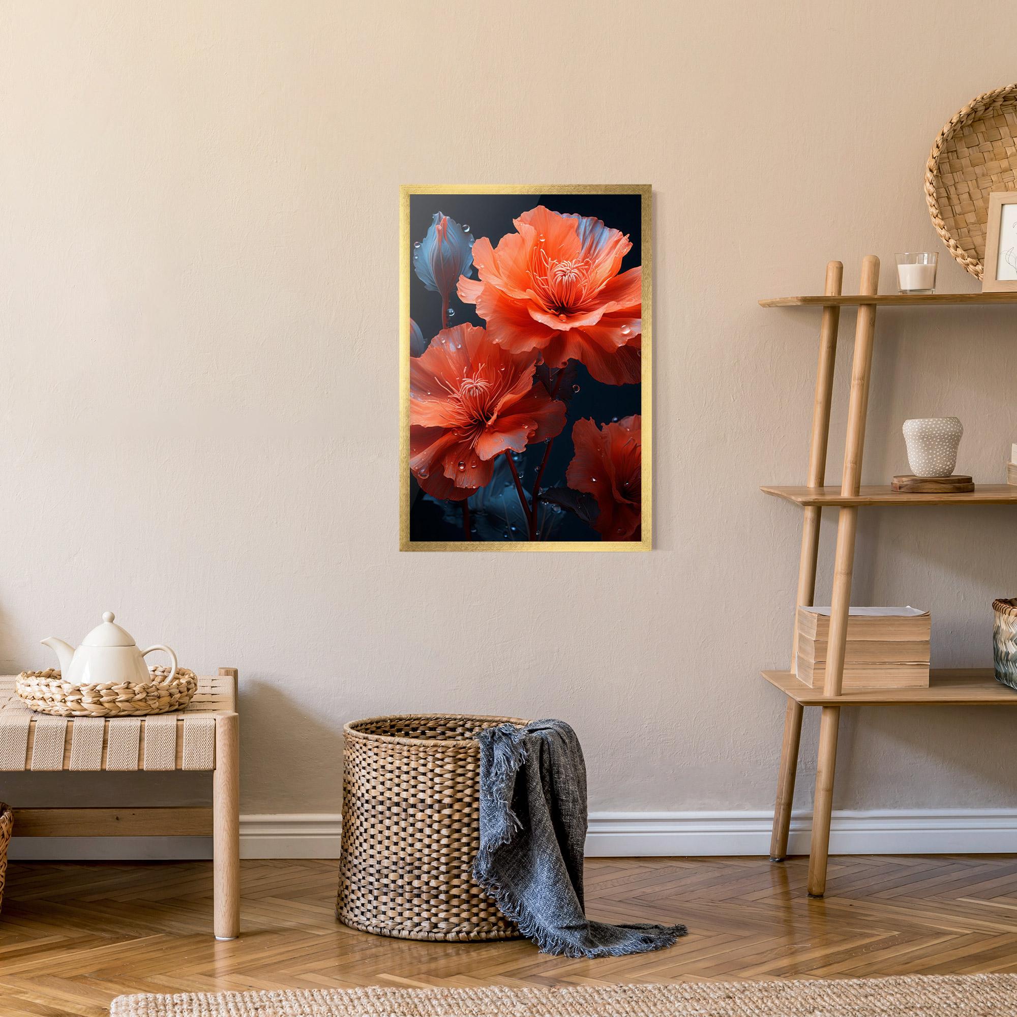 Poster Înrămat Orange Poppy mockup 9