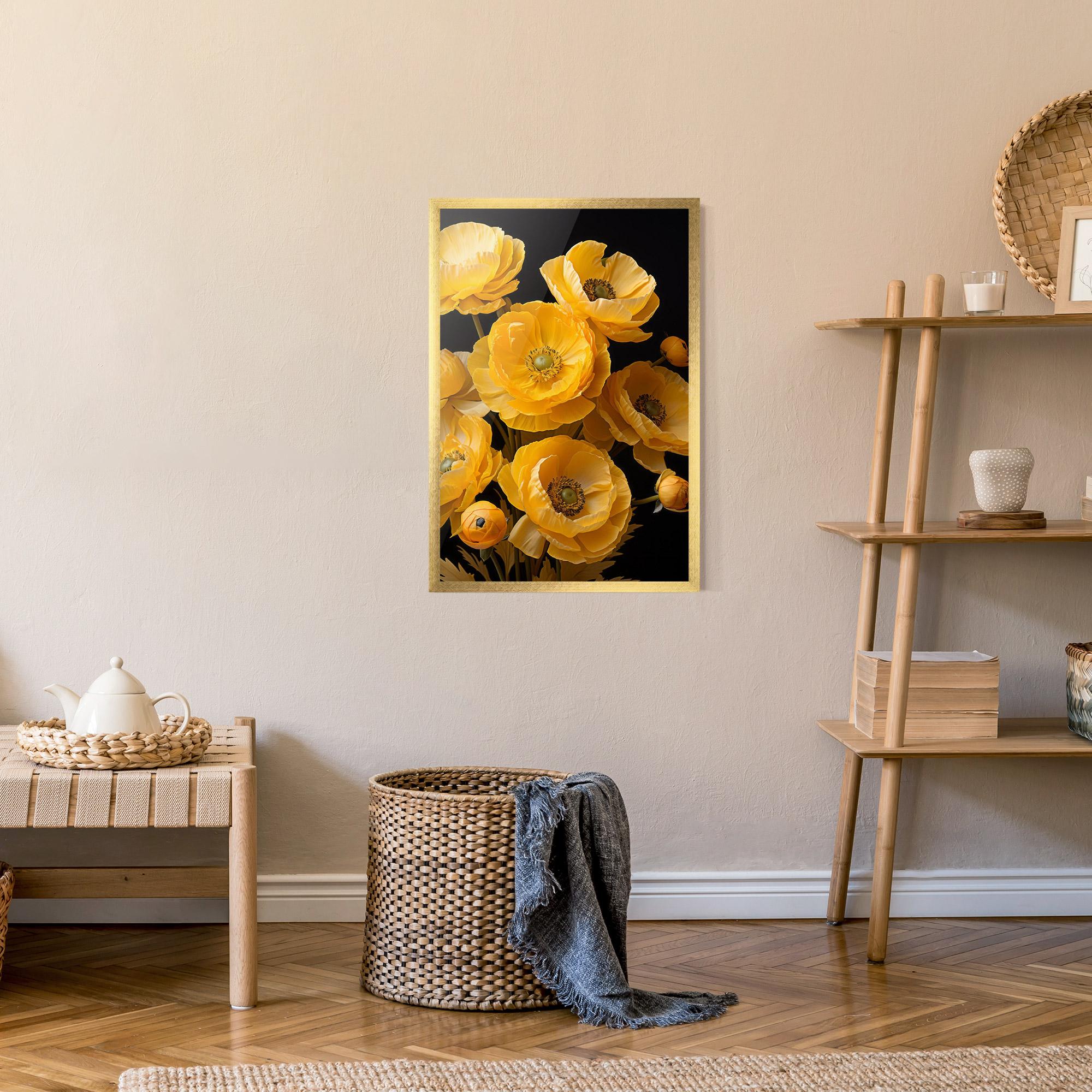 Poster Înrămat Yellow Poppy mockup 9