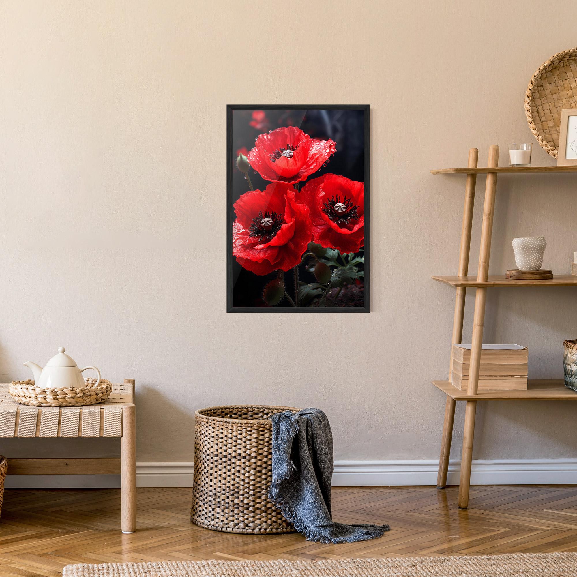 Poster Înrămat Red Poppy mockup 9