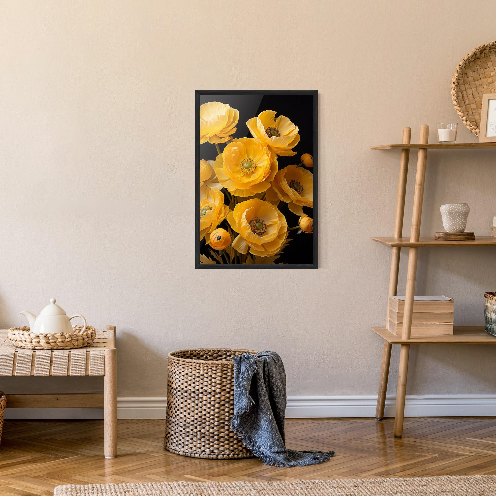 Poster Înrămat Yellow Poppy mockup 9