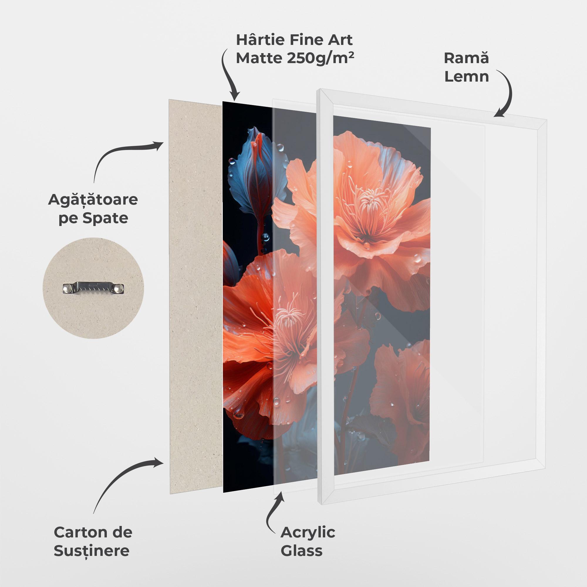 Poster Înrămat Orange Poppy mockup 1