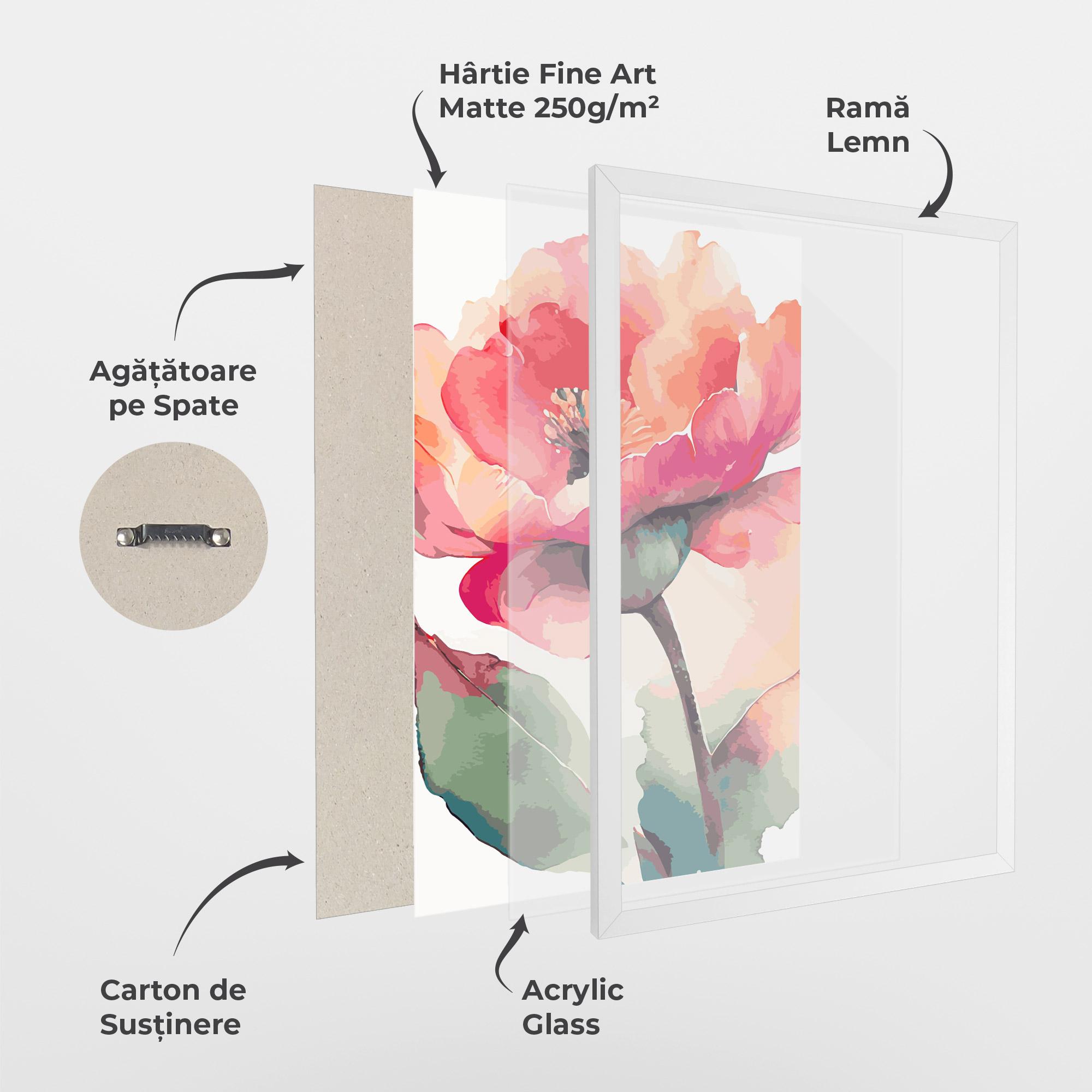 Poster Înrămat Pastel Poppy mockup 1