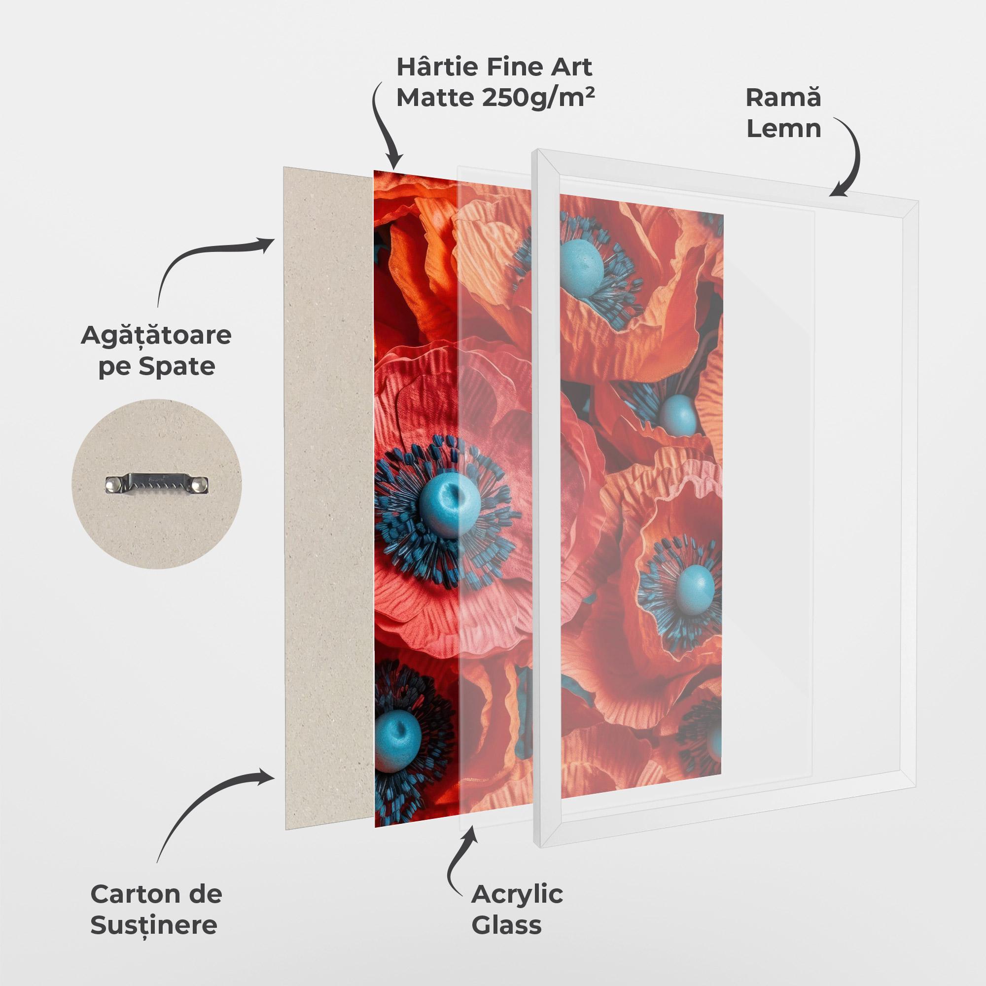 Poster Înrămat Poppy Close Up mockup 1