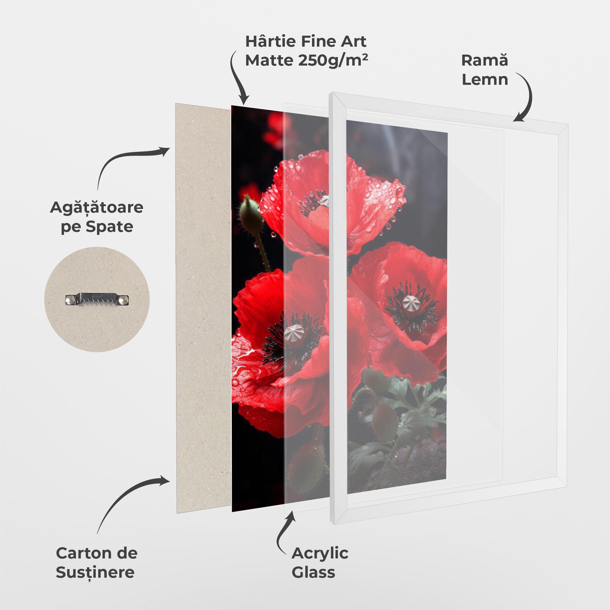 Poster Înrămat Red Poppy mockup 1