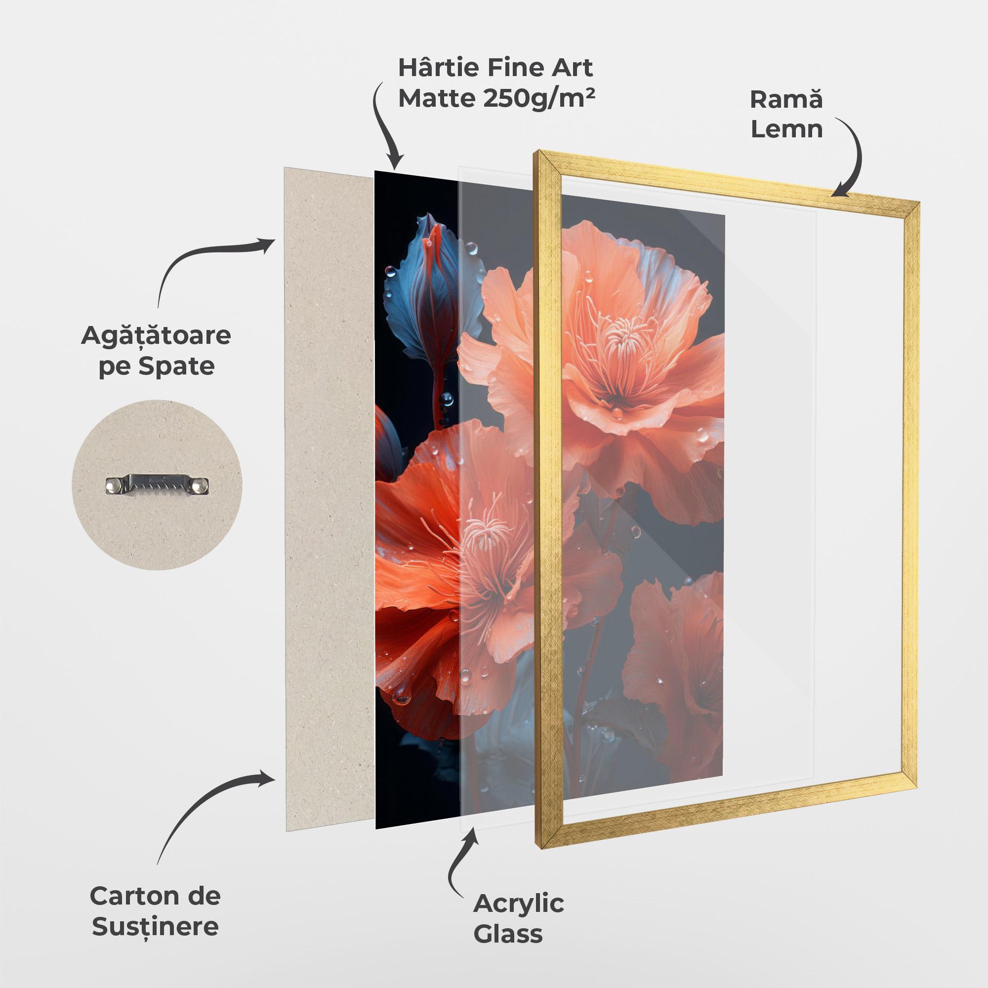 Poster Înrămat Orange Poppy mockup 1