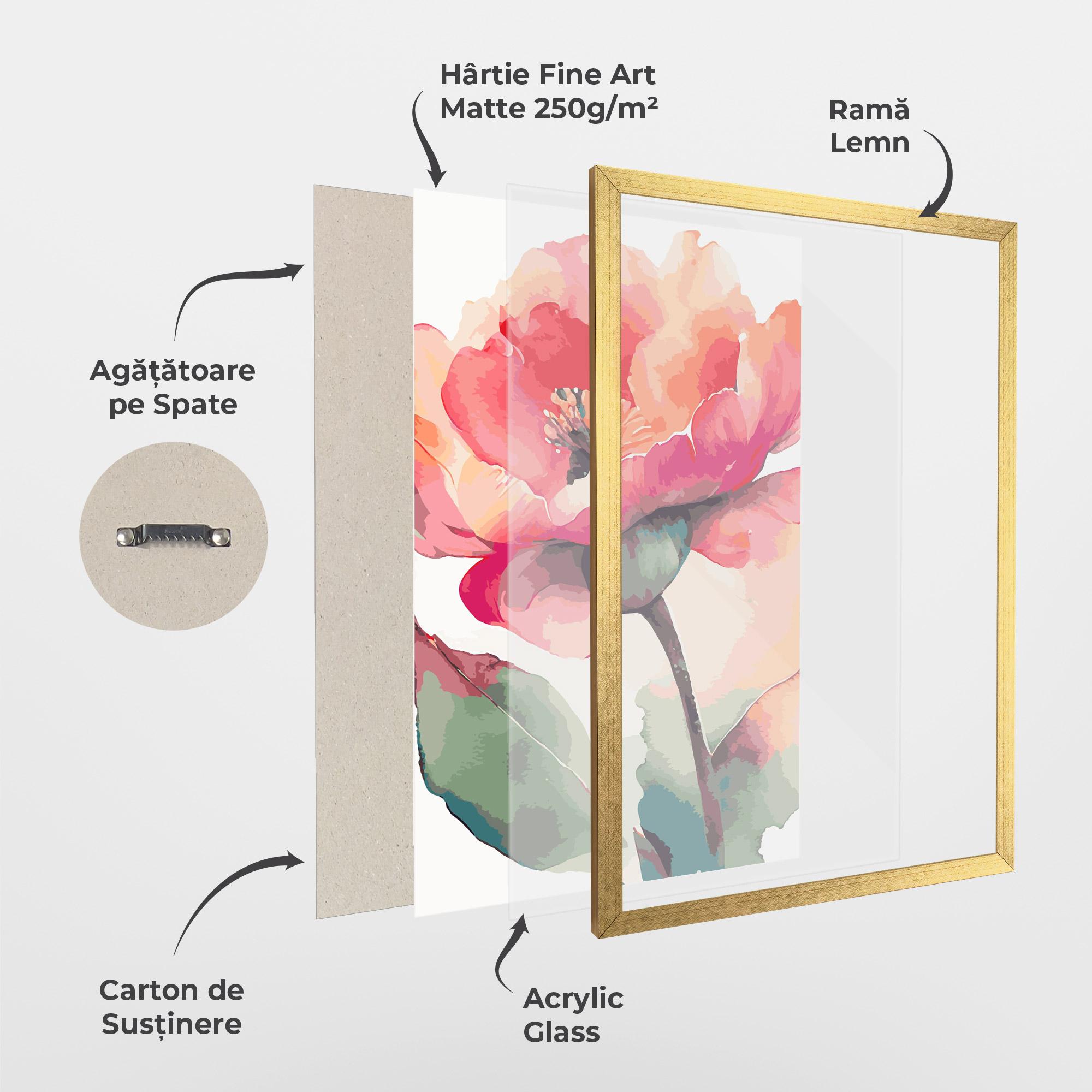 Poster Înrămat Pastel Poppy mockup 1