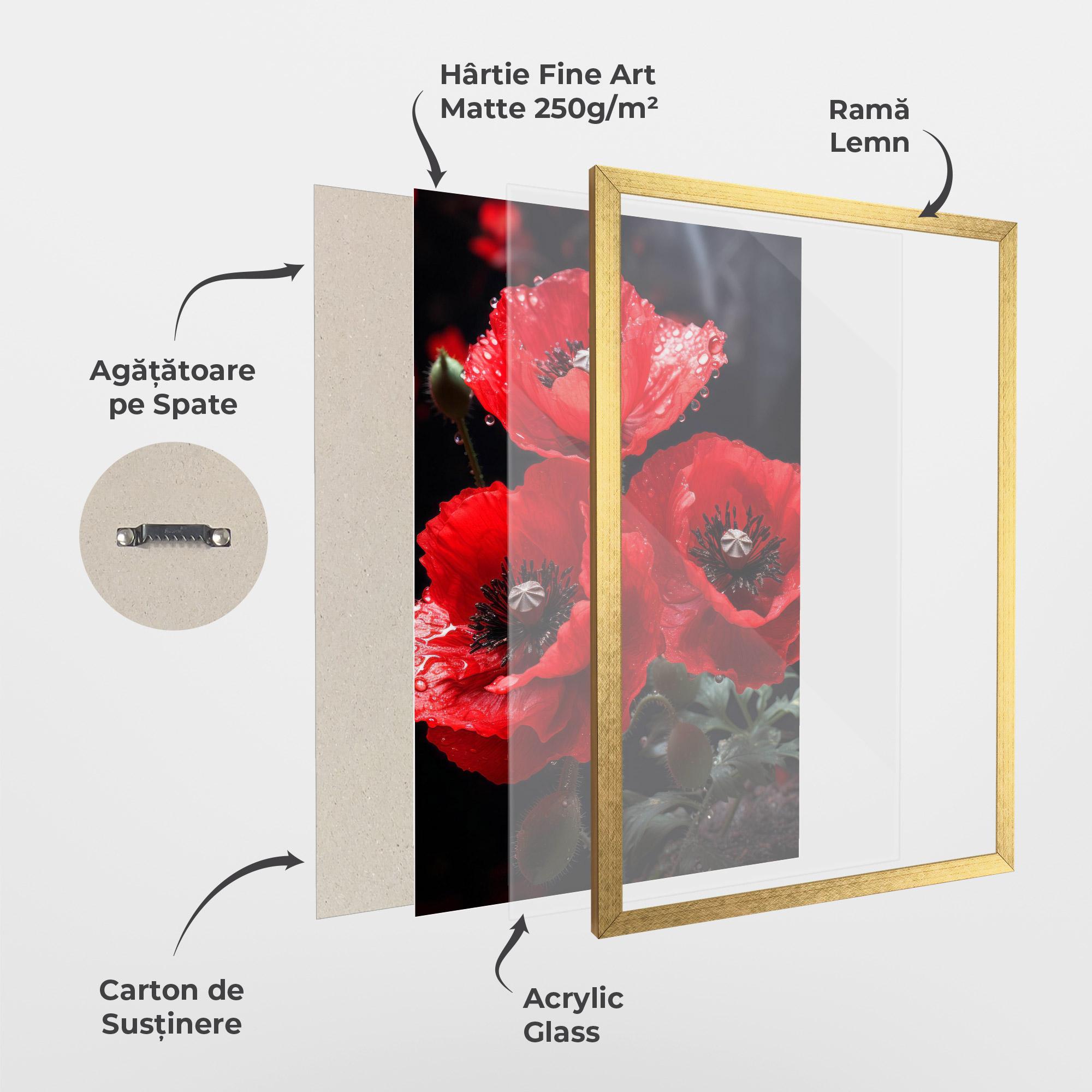 Poster Înrămat Red Poppy mockup 1