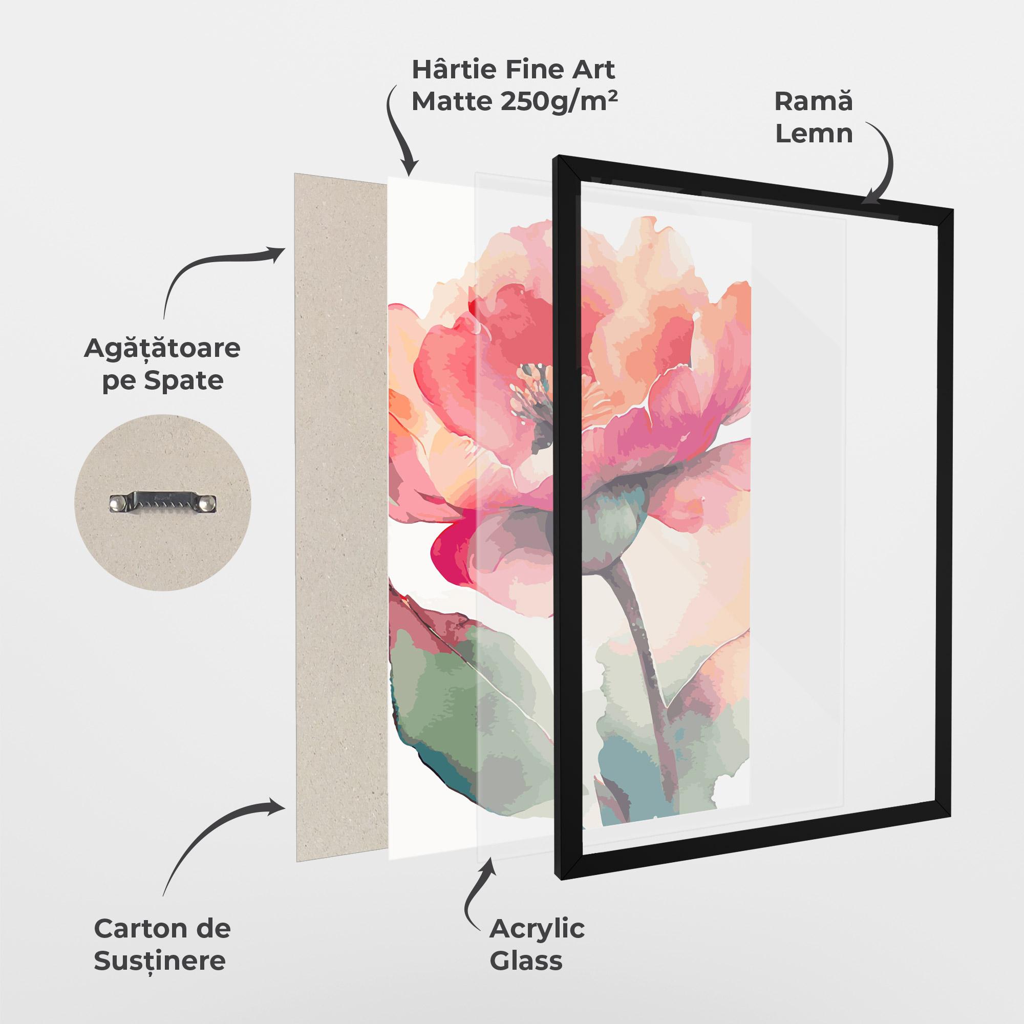Poster Înrămat Pastel Poppy mockup 1