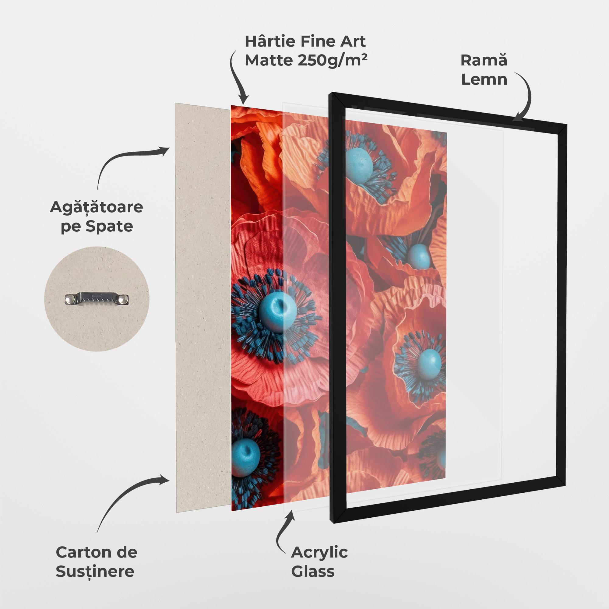 Poster Înrămat Poppy Close Up mockup 1