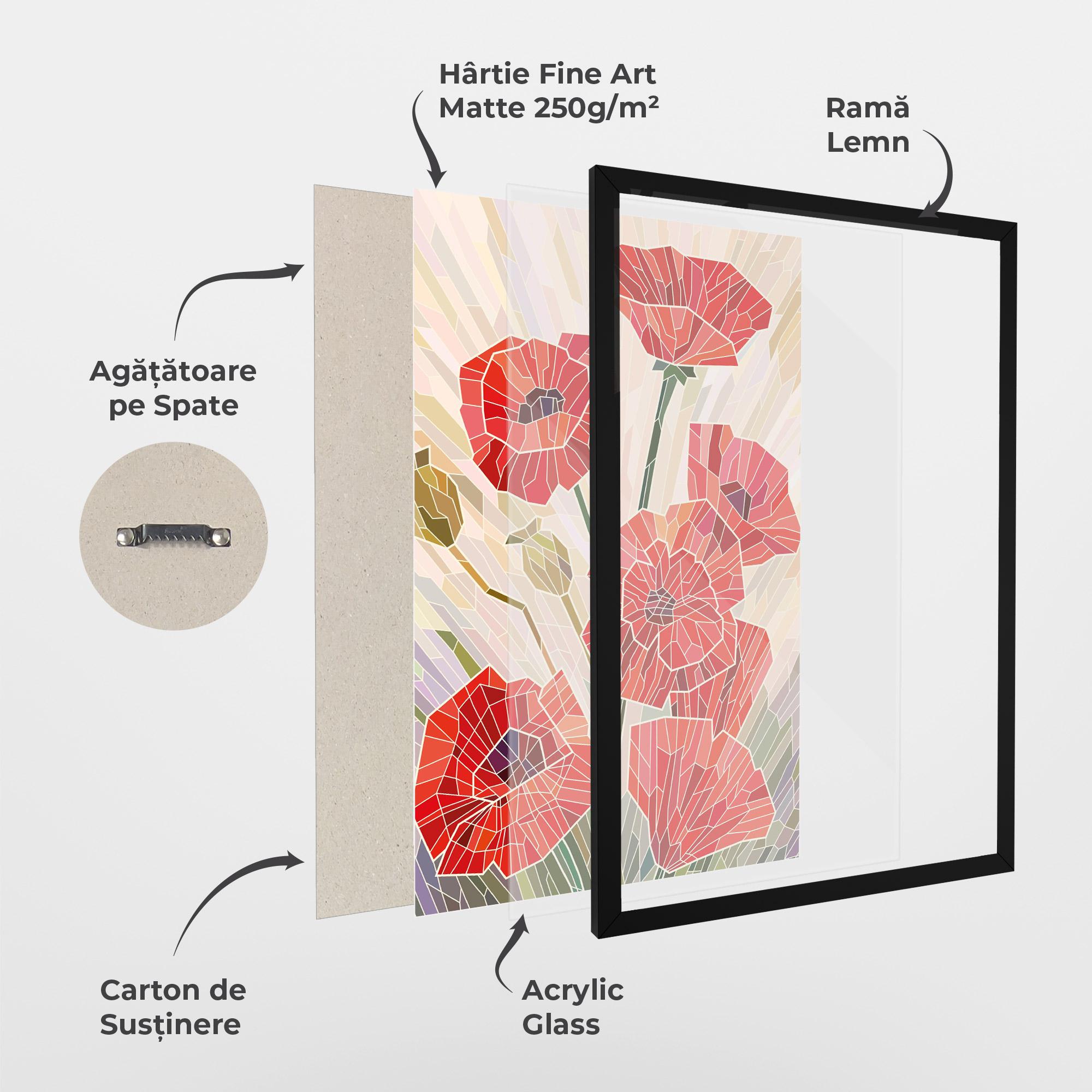 Poster Înrămat Poppy Glass mockup 1