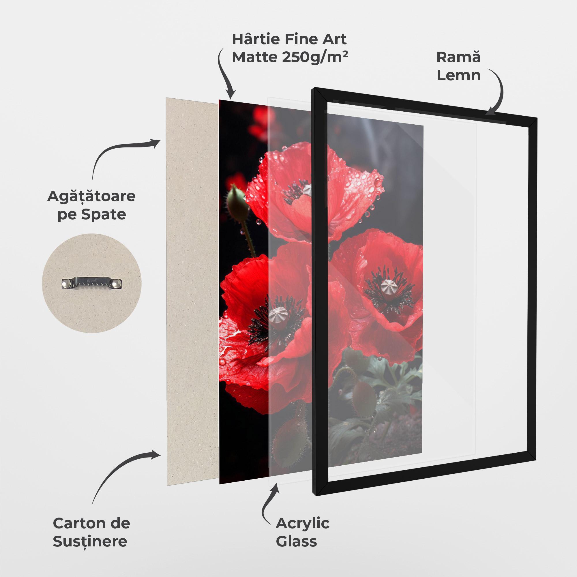 Poster Înrămat Red Poppy mockup 1