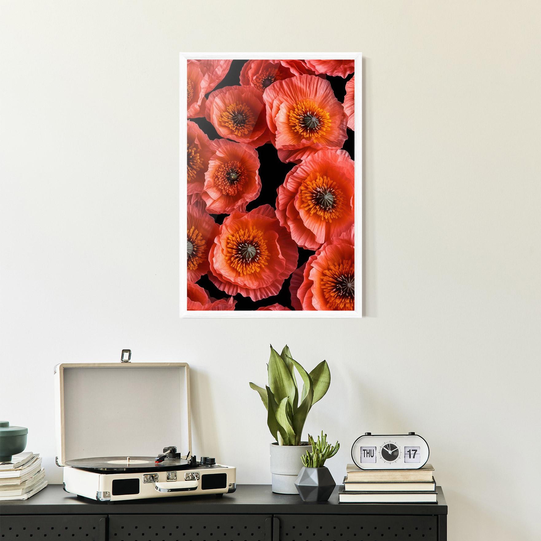 Poster Înrămat Light Red Poppies mockup 2