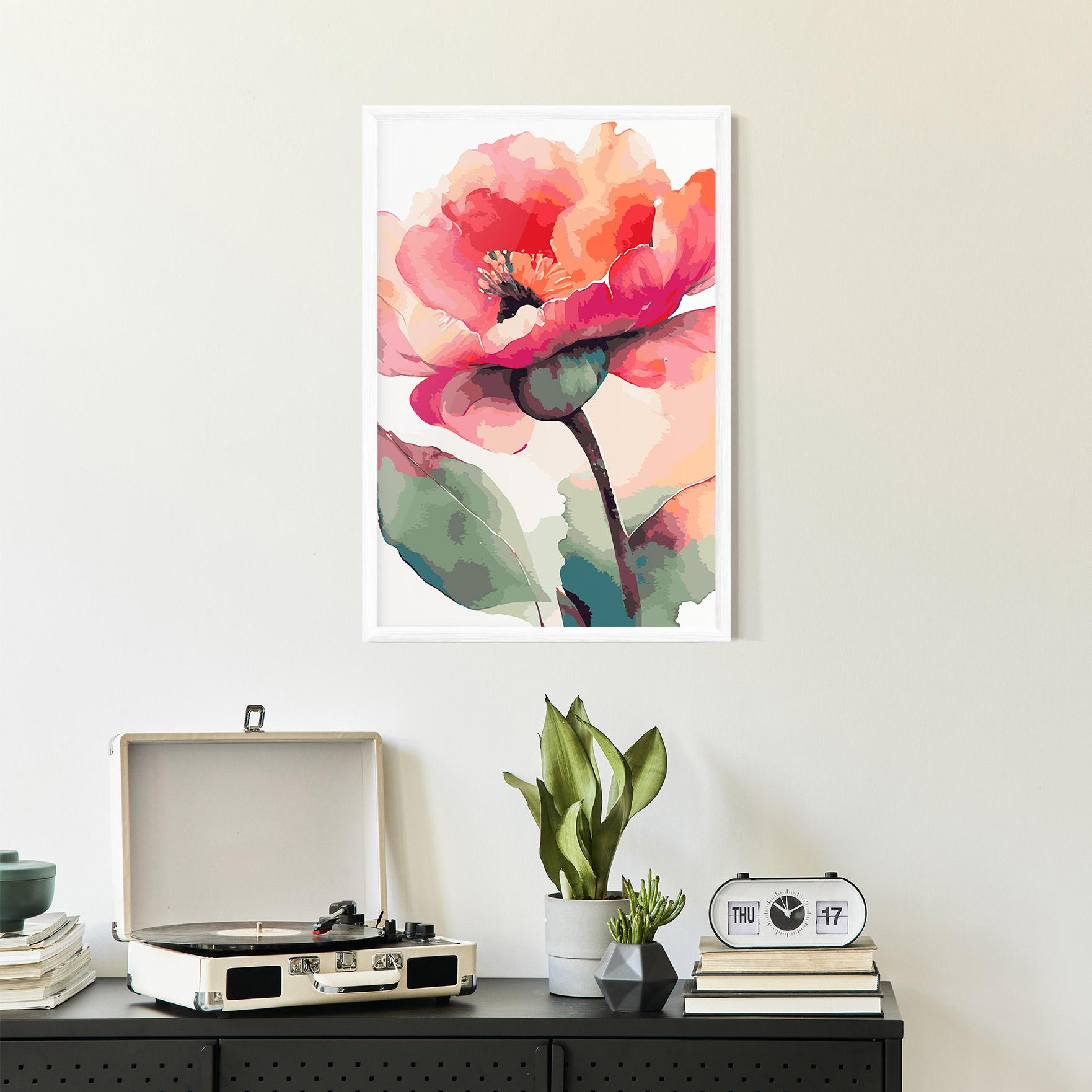 Poster Înrămat Pastel Poppy mockup 2