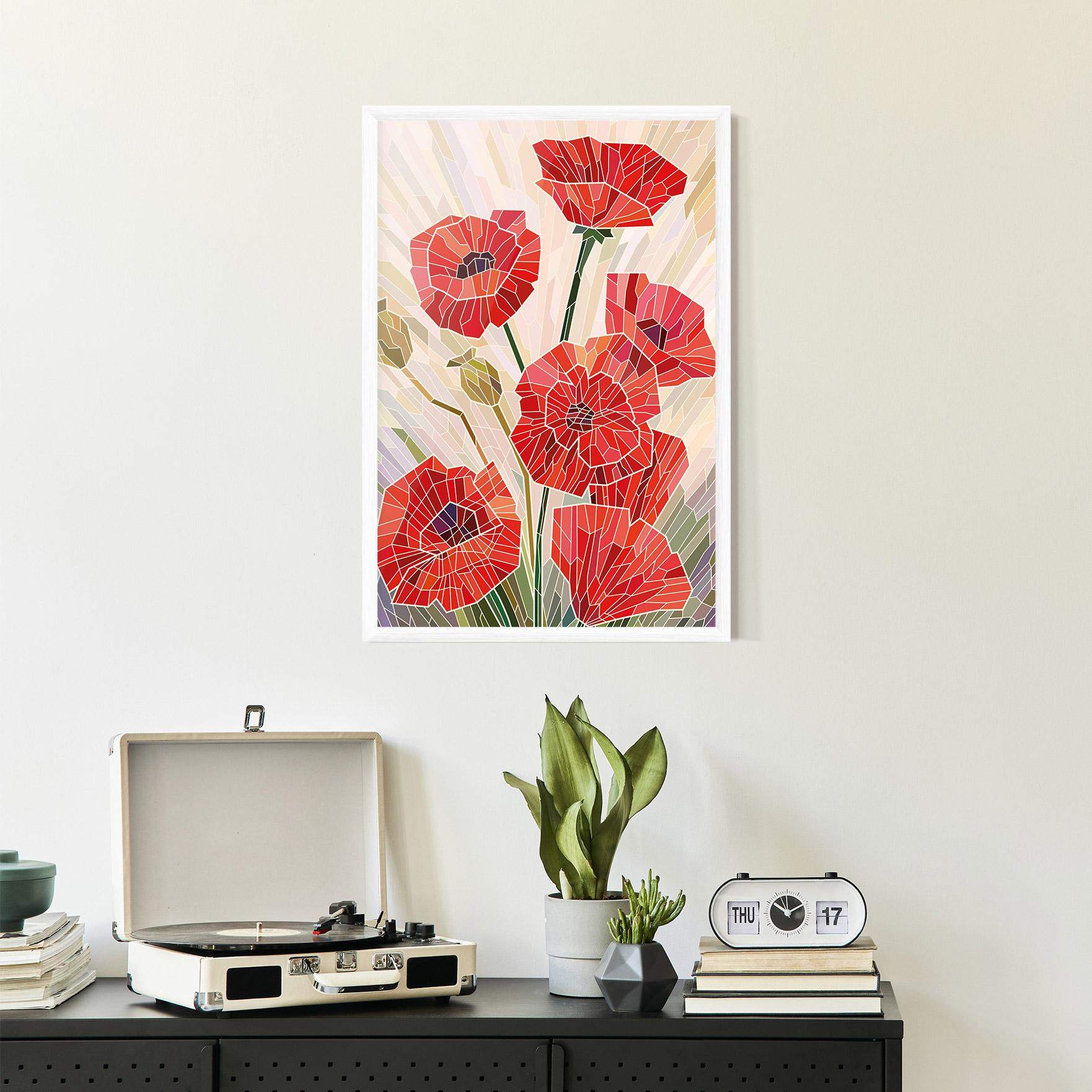 Poster Înrămat Poppy Glass mockup 2