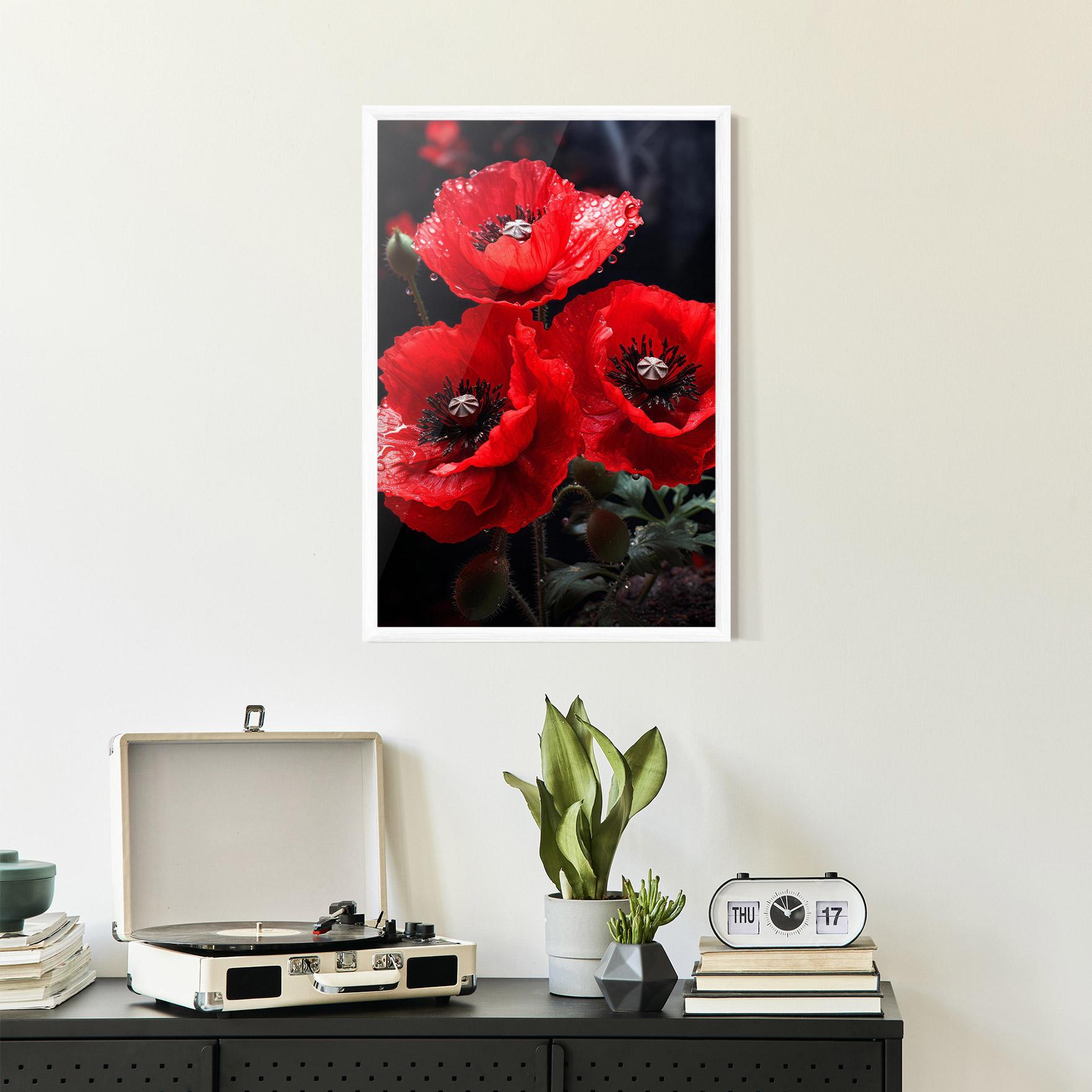 Poster Înrămat Red Poppy mockup 2
