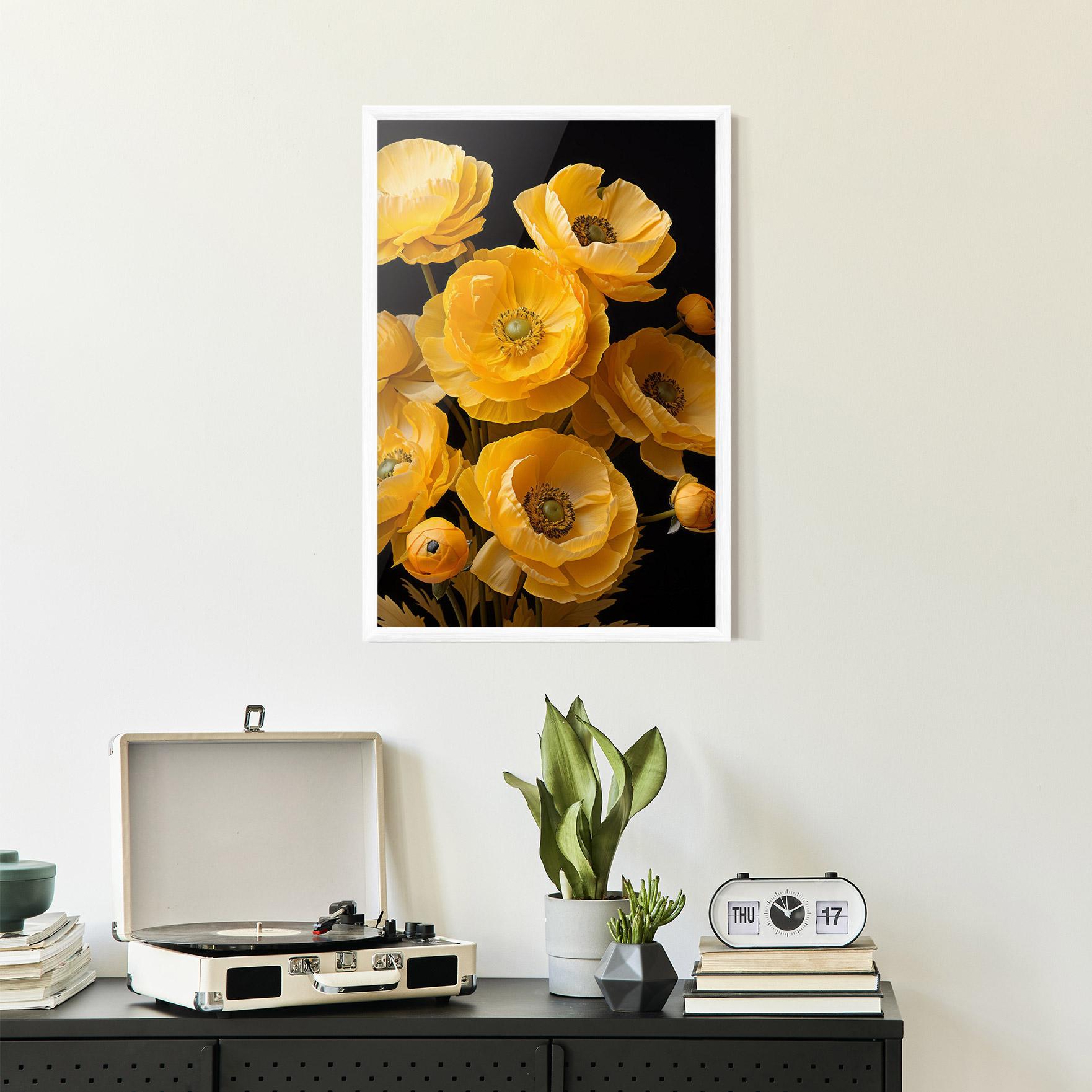 Poster Înrămat Yellow Poppy mockup 2
