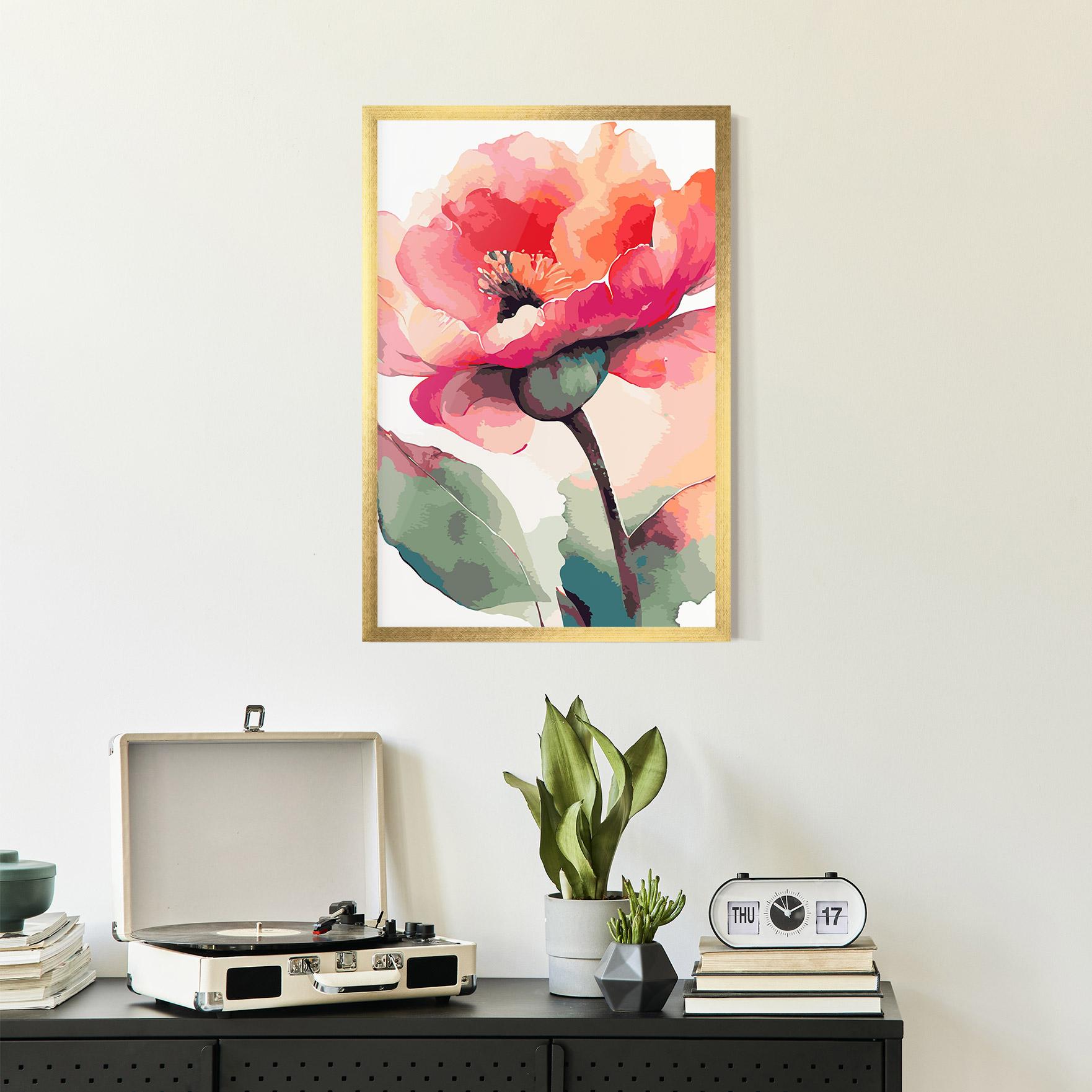 Poster Înrămat Pastel Poppy mockup 2
