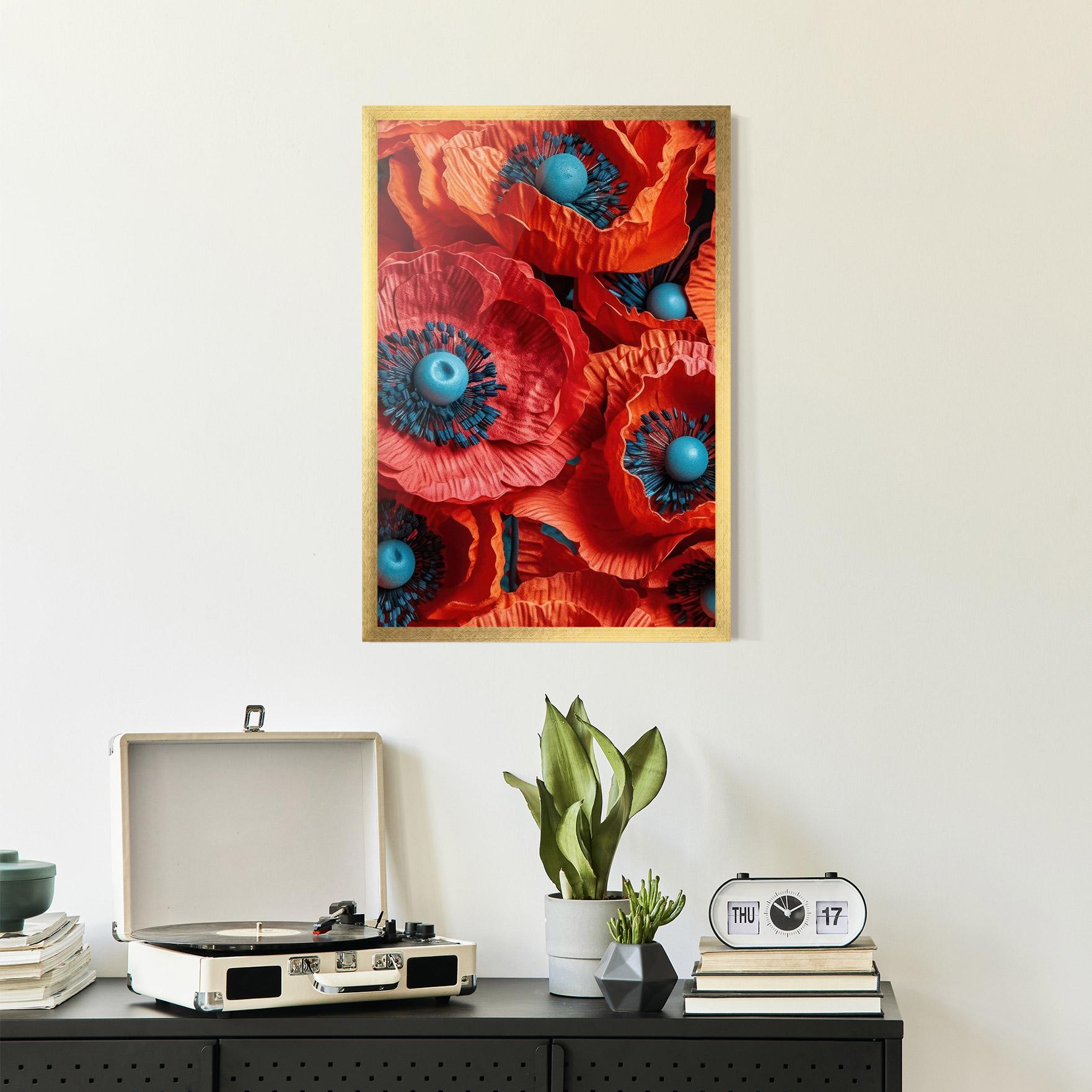 Poster Înrămat Poppy Close Up mockup 2