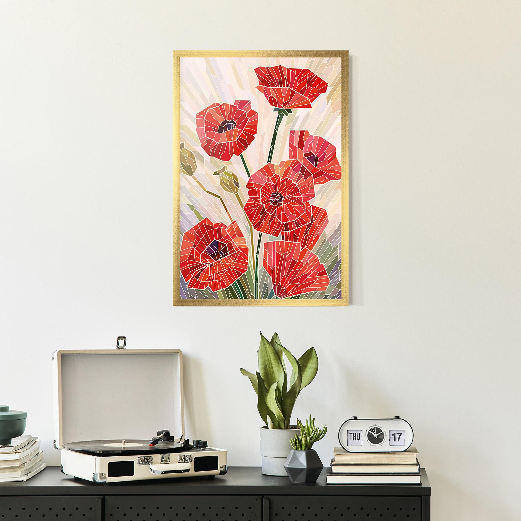 Poster Înrămat Poppy Glass mockup 2