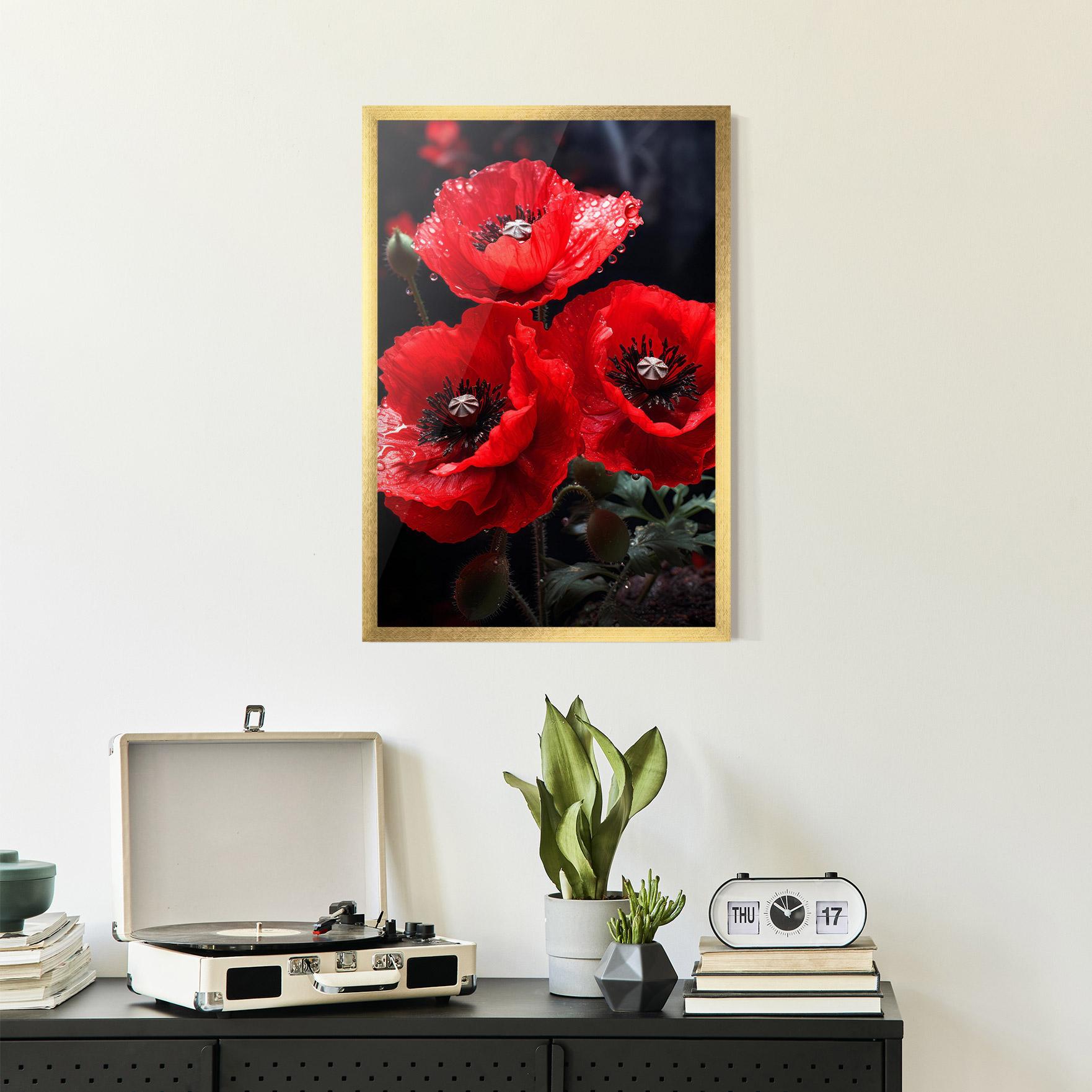 Poster Înrămat Red Poppy mockup 2