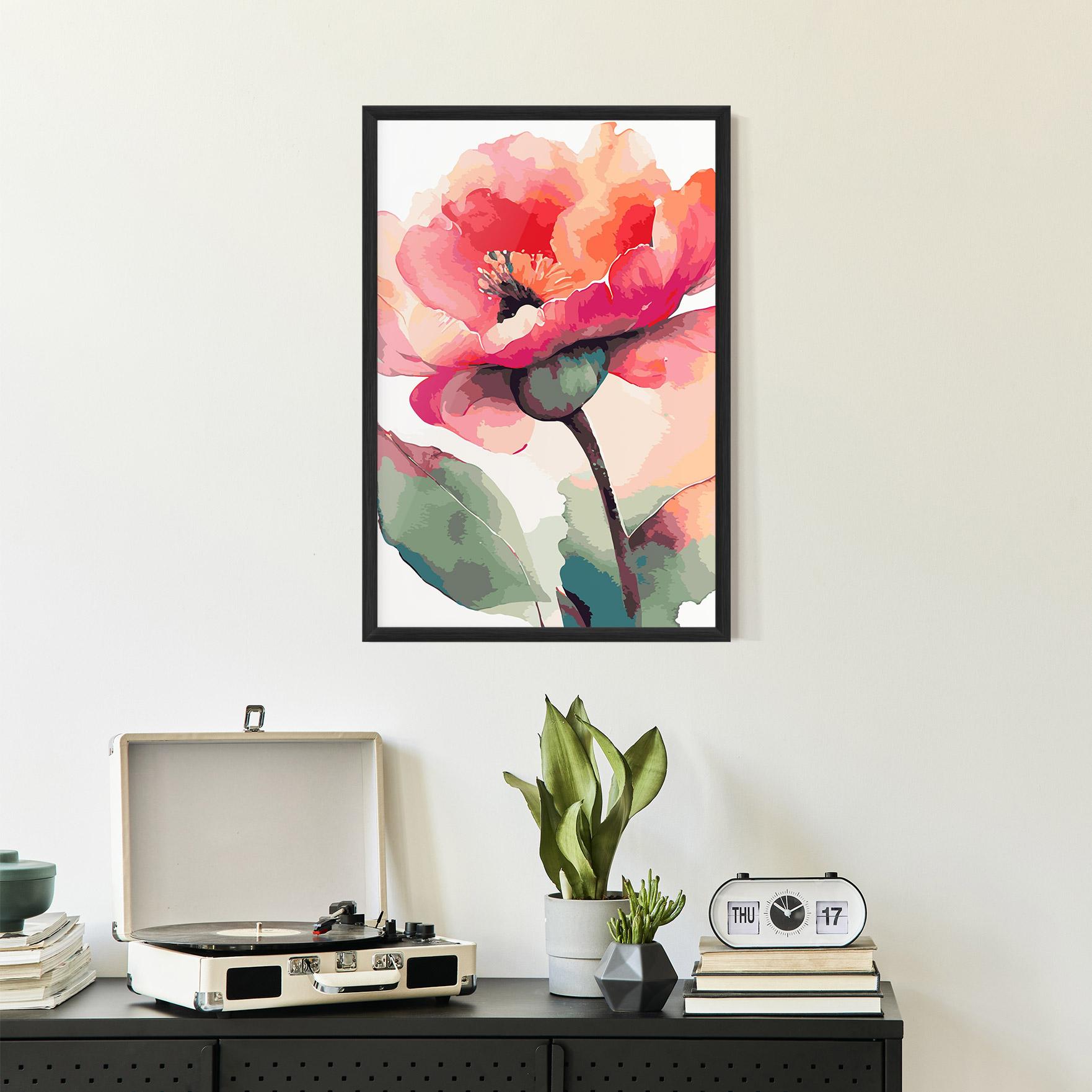 Poster Înrămat Pastel Poppy mockup 2