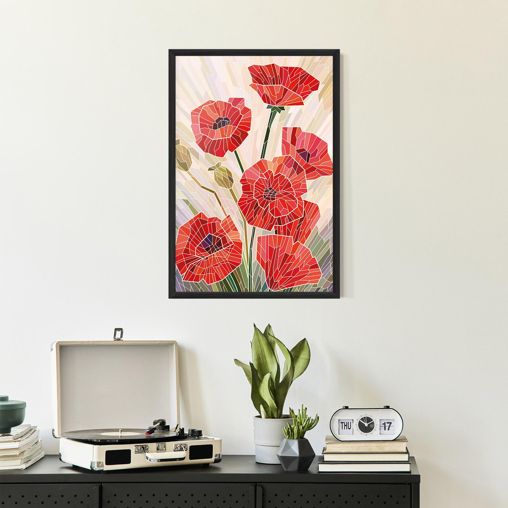 Poster Înrămat Poppy Glass mockup 2