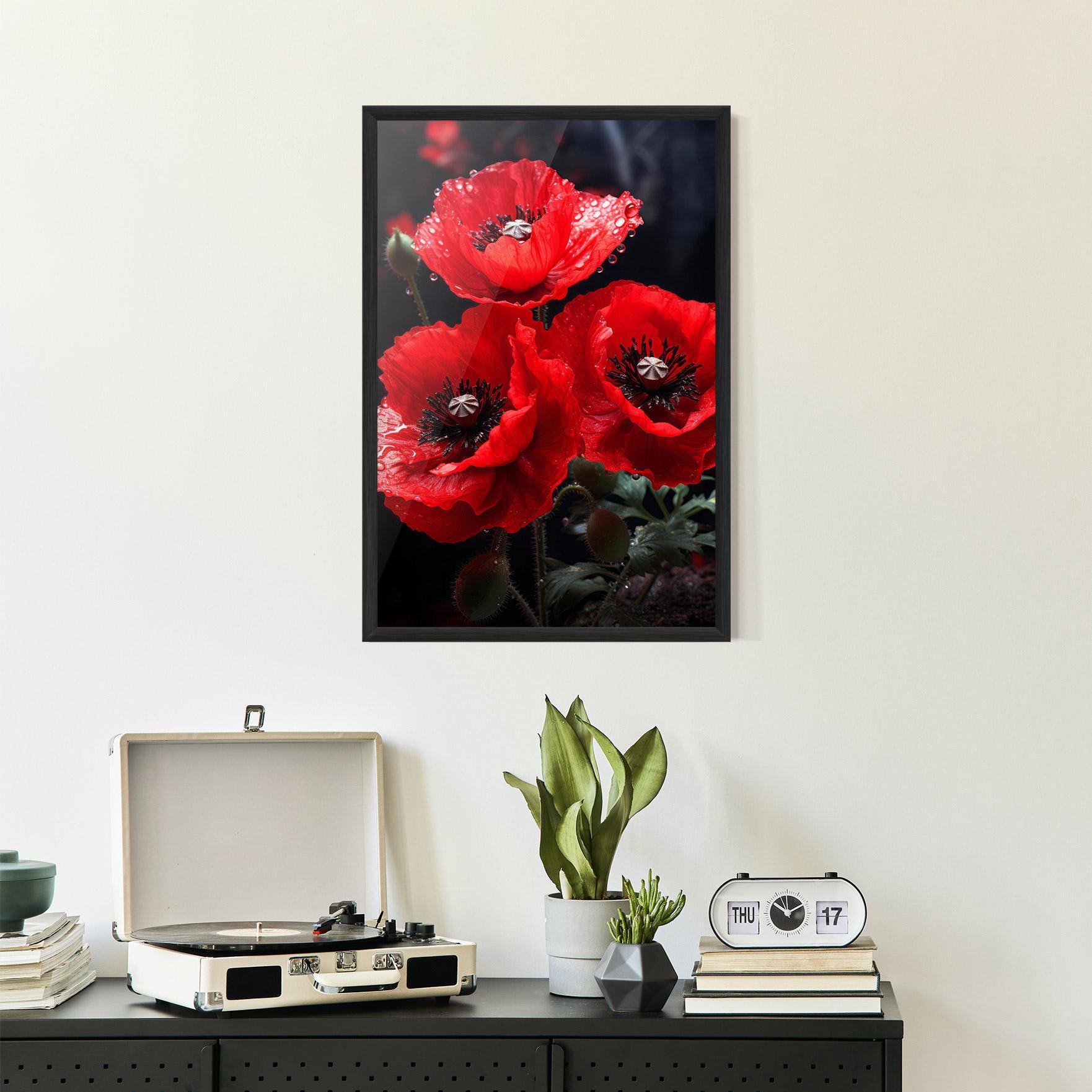Poster Înrămat Red Poppy mockup 2