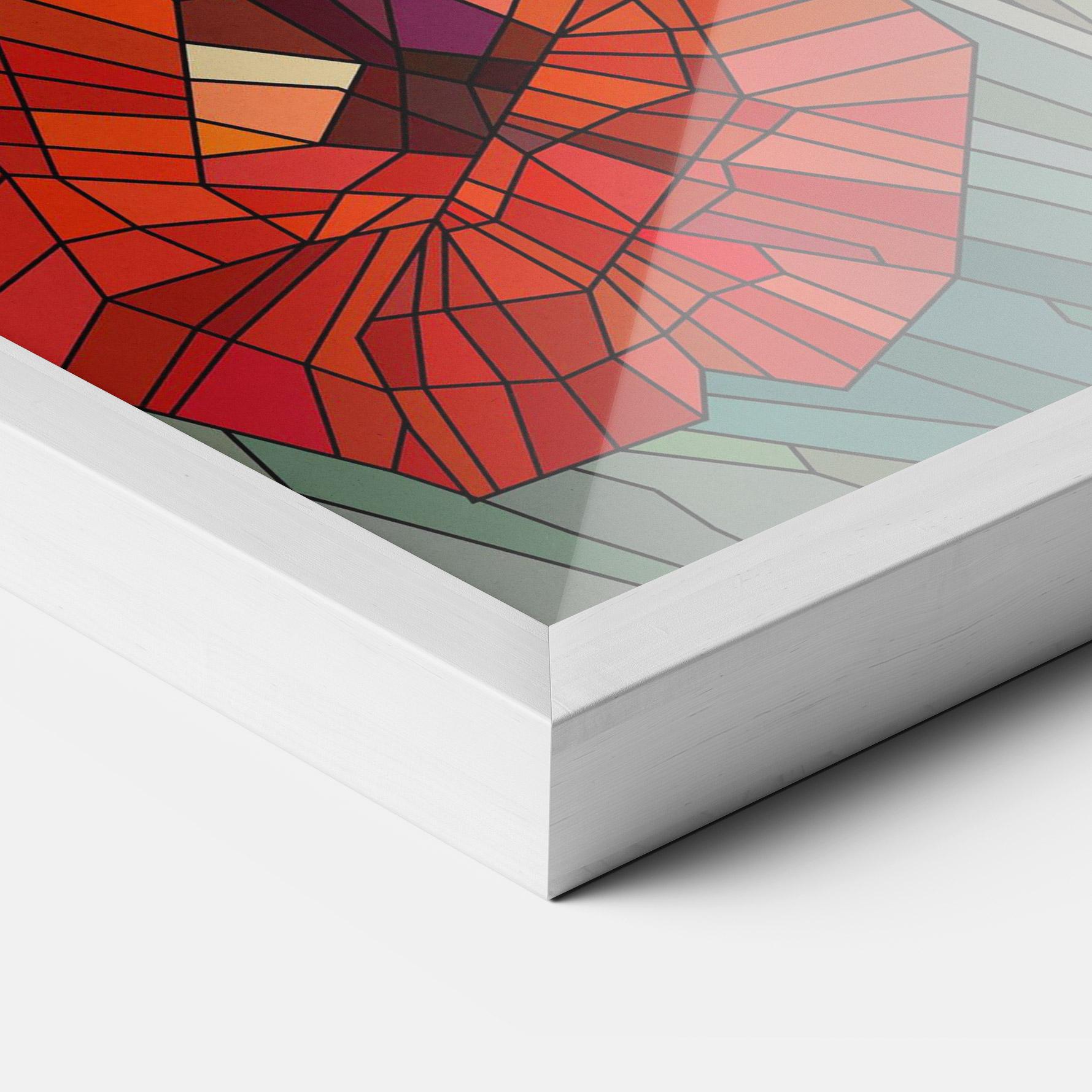 Poster Înrămat Blue Glass Poppy mockup 3