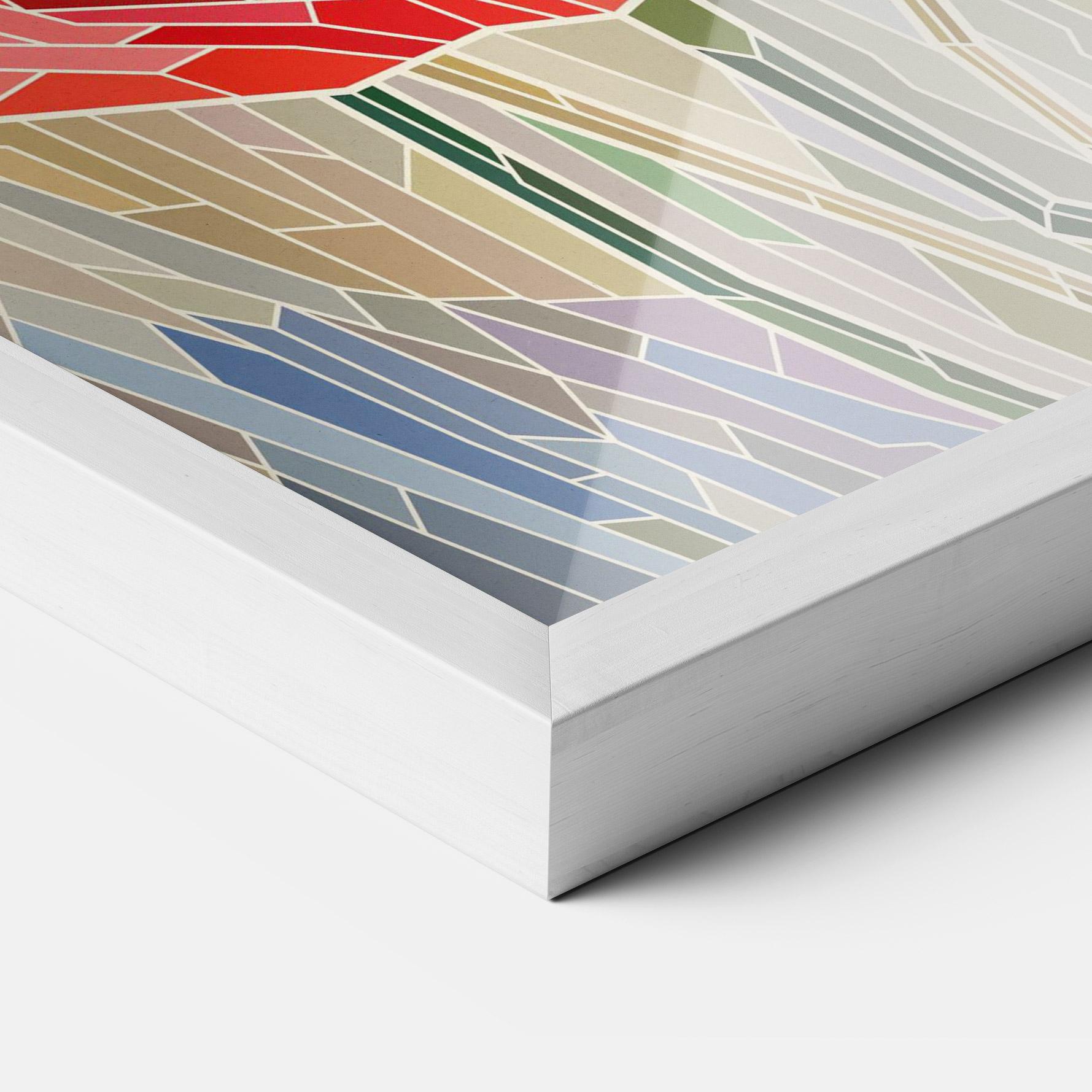 Poster Înrămat Poppy Stained Glass mockup 3