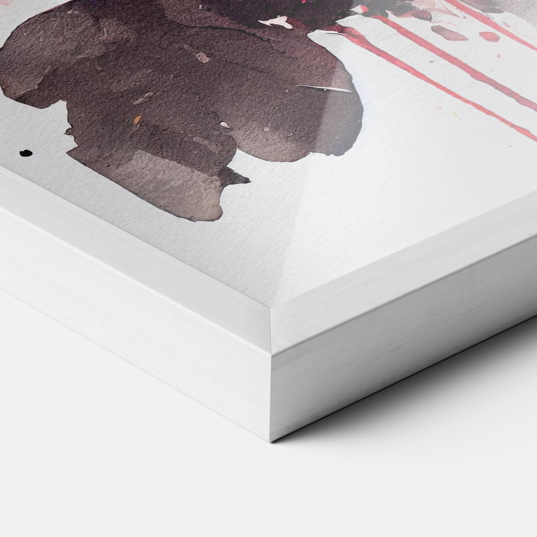 Poster Înrămat Watercolor Poppy mockup 3