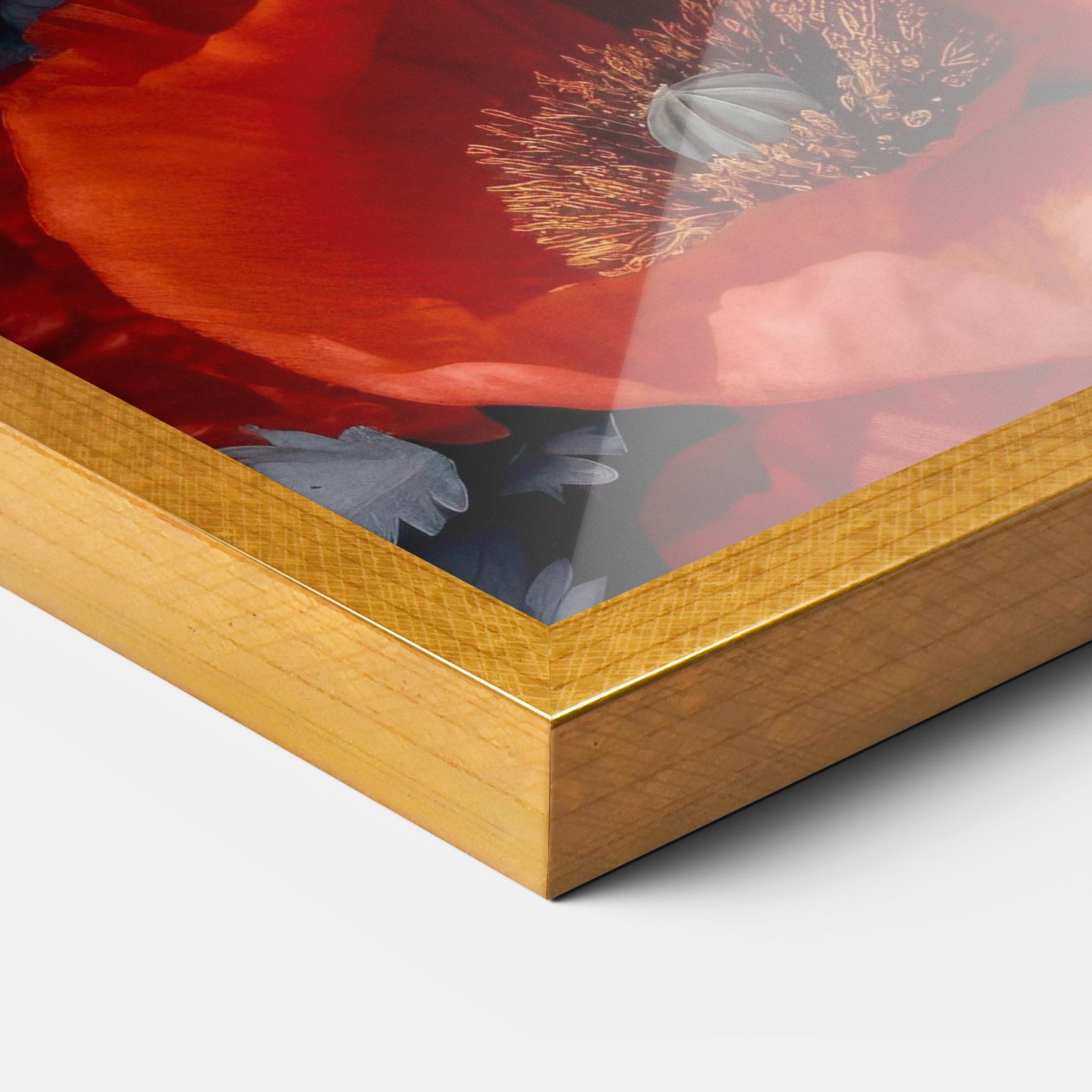 Poster Înrămat Black Red Poppies mockup 3