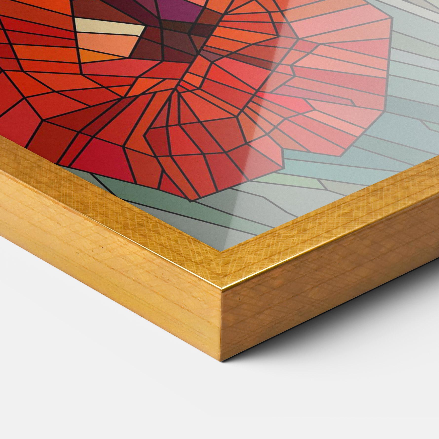 Poster Înrămat Blue Glass Poppy mockup 3