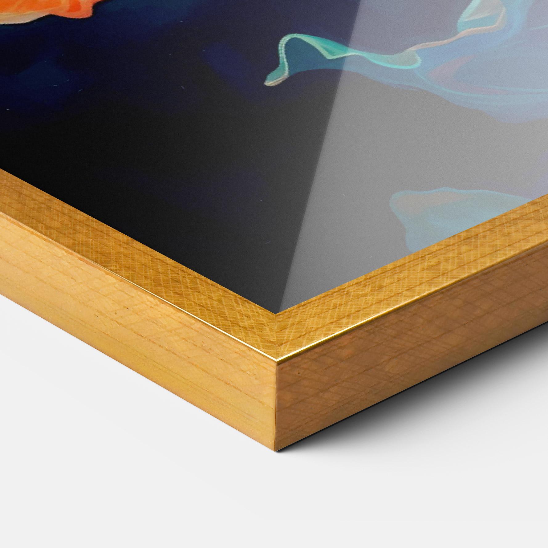 Poster Înrămat Orange Blue Poppy mockup 3