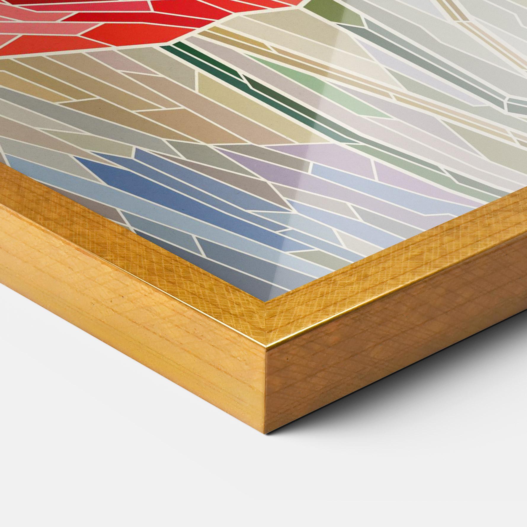 Poster Înrămat Poppy Stained Glass mockup 3