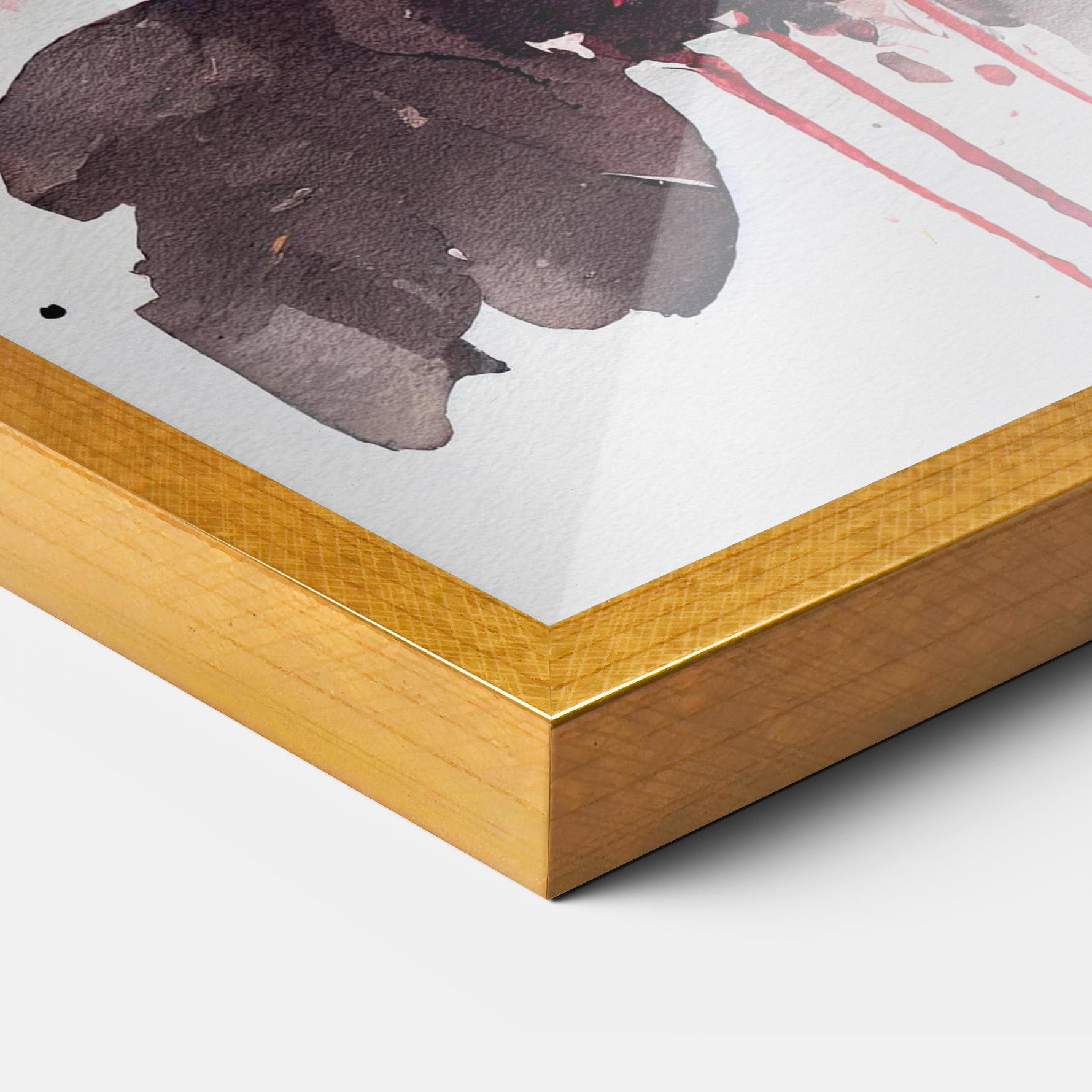 Poster Înrămat Watercolor Poppy mockup 3