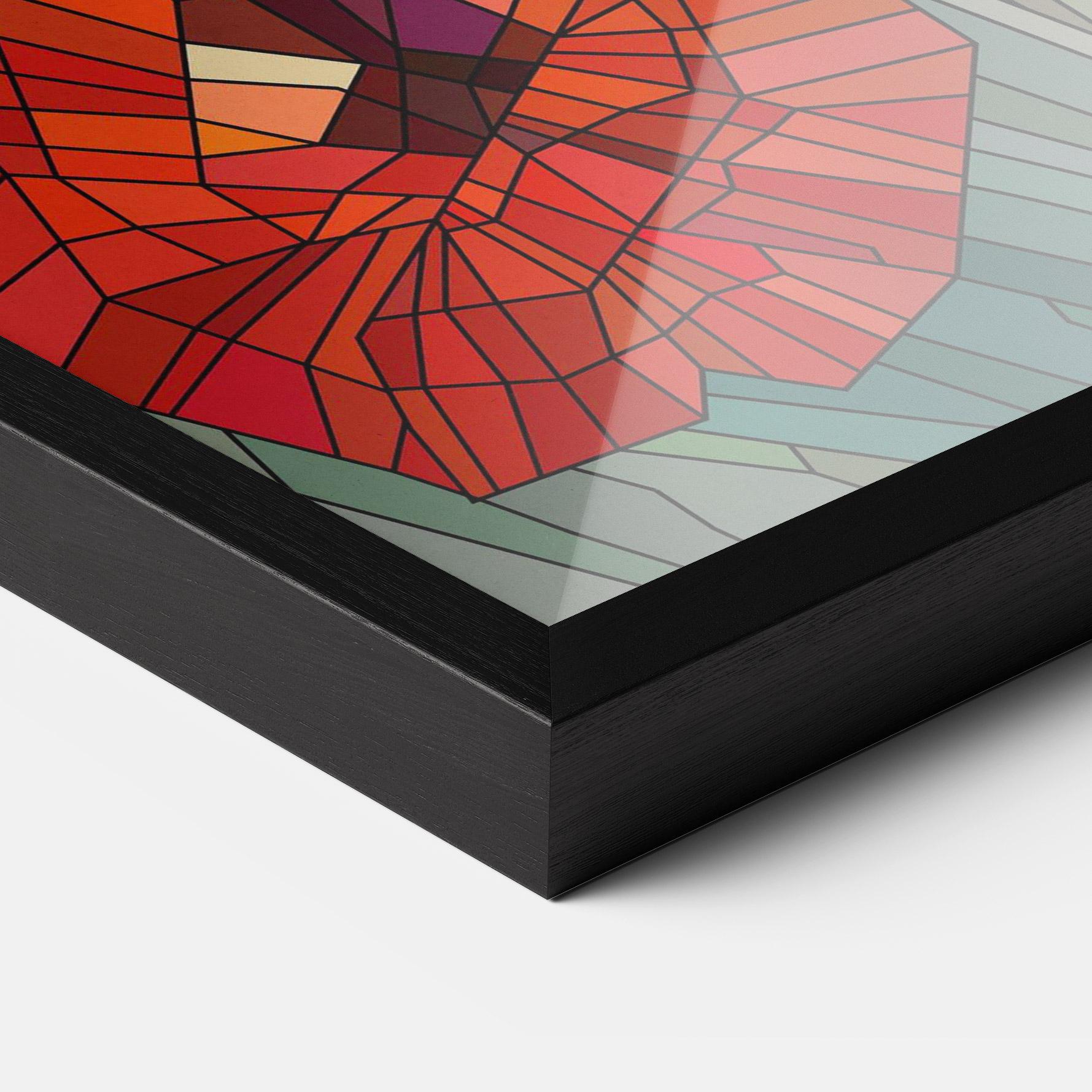 Poster Înrămat Blue Glass Poppy mockup 3