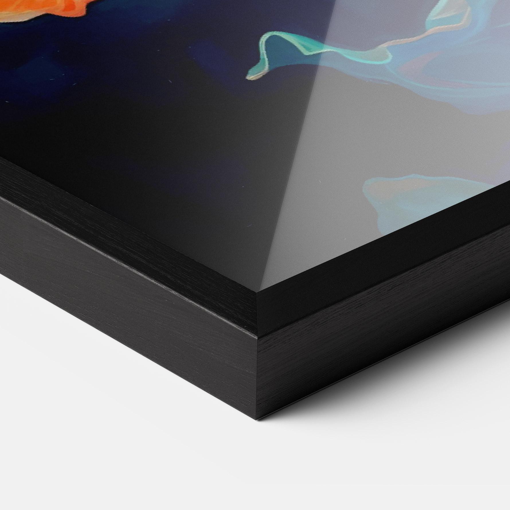 Poster Înrămat Orange Blue Poppy mockup 3