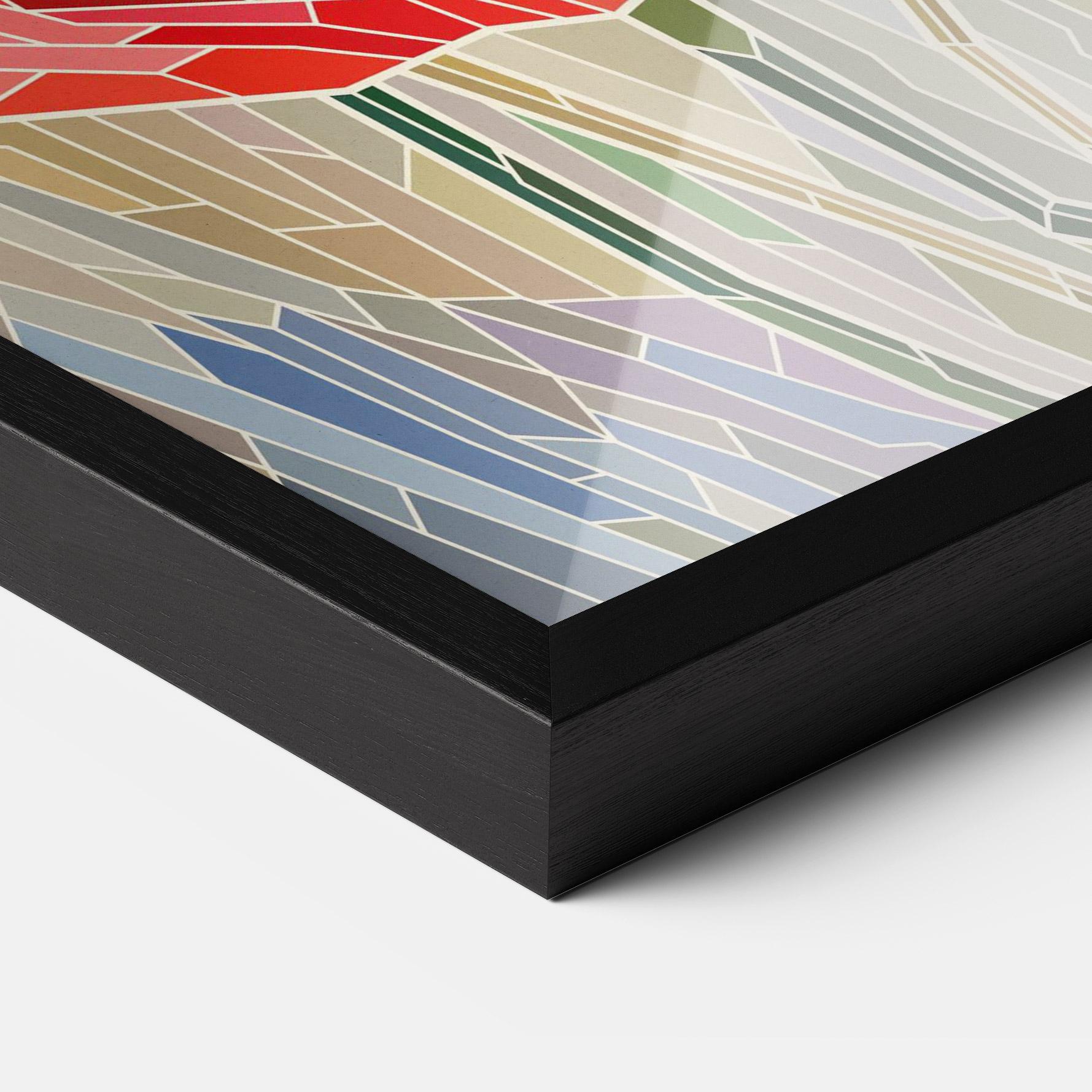 Poster Înrămat Poppy Stained Glass mockup 3