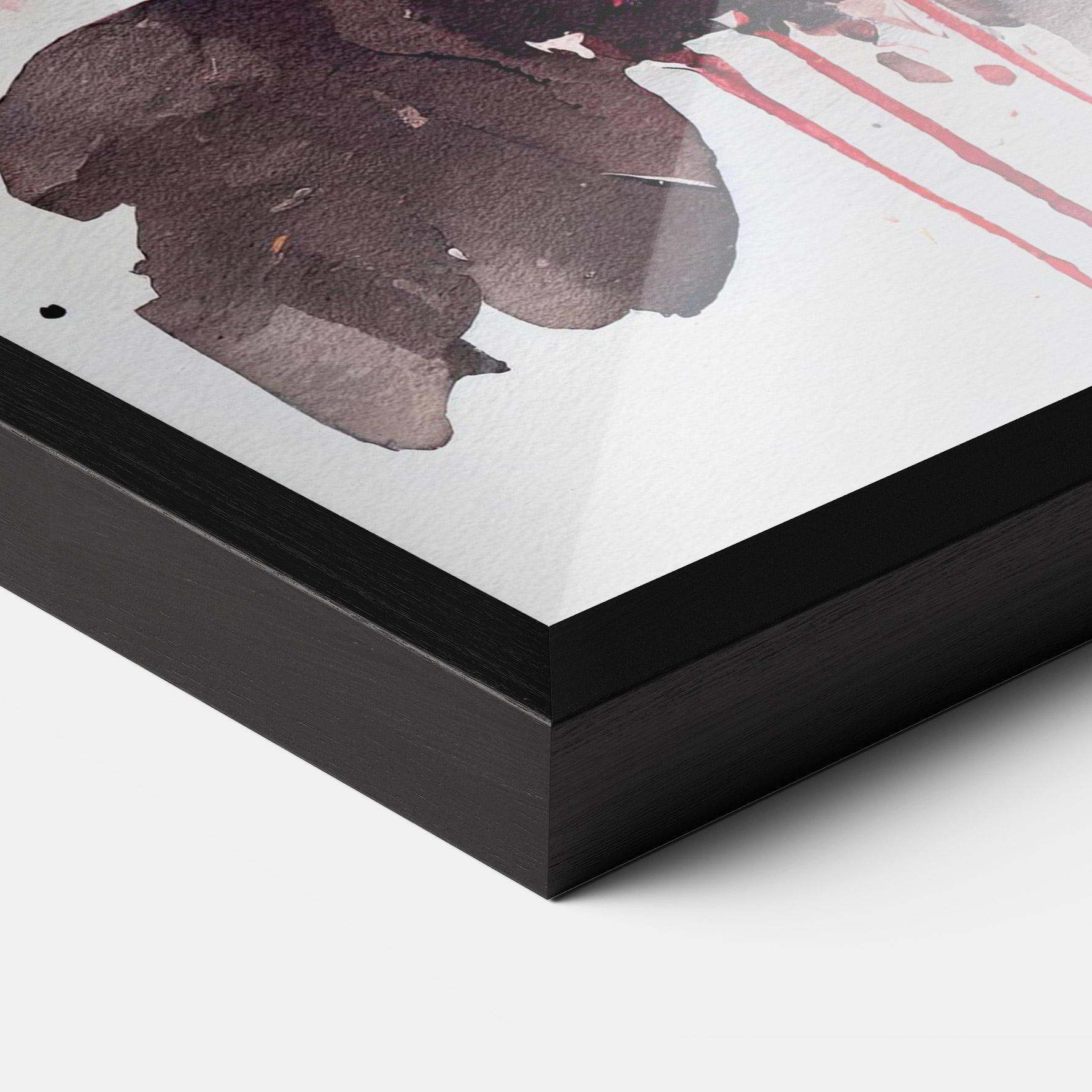 Poster Înrămat Watercolor Poppy mockup 3