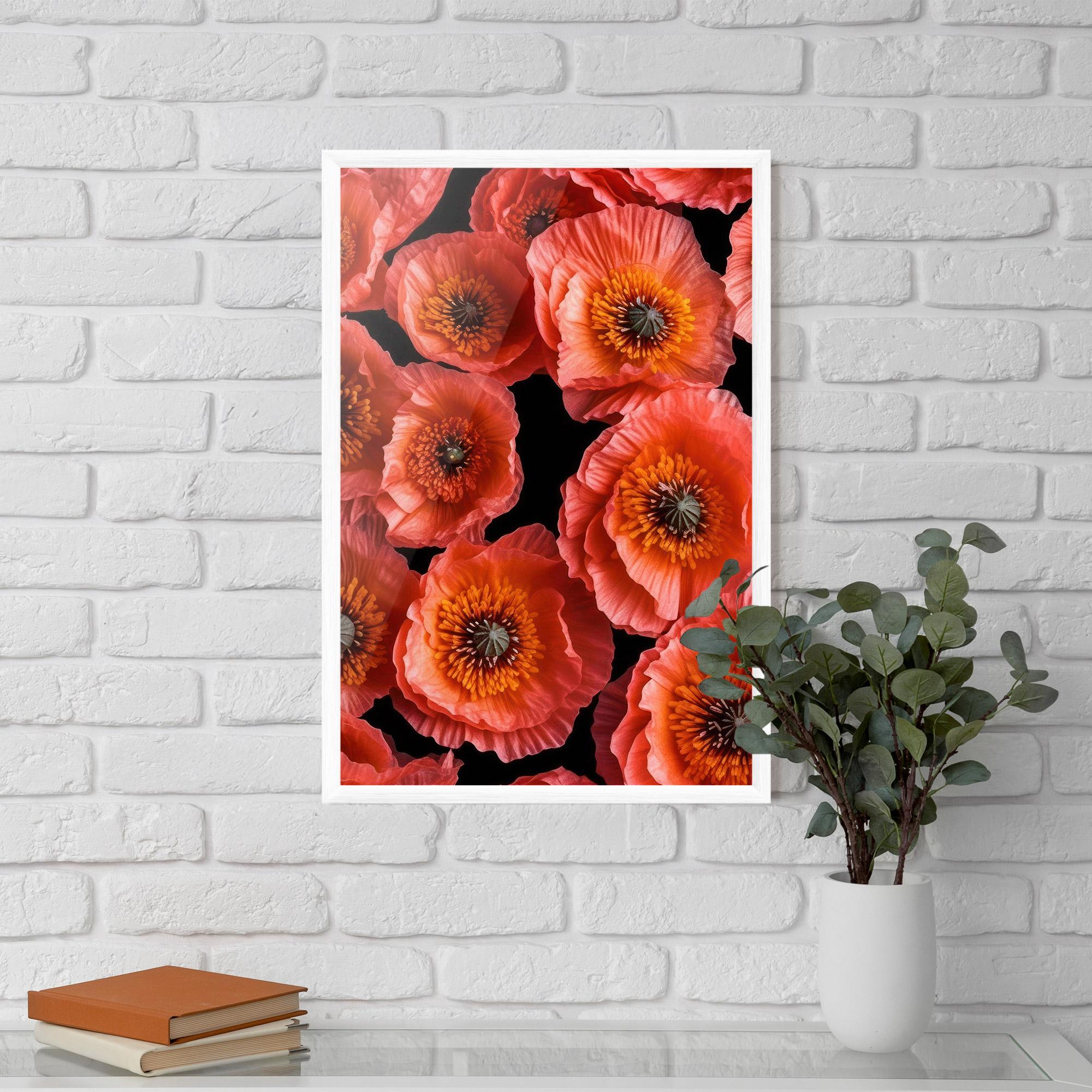 Poster Înrămat Light Red Poppies mockup 5